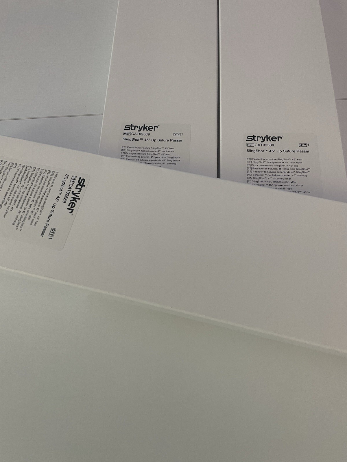 Stryker CAT02589 Sling Shot 45 Degrees Suture Passer, Exp 2026/03, Lot Of 3