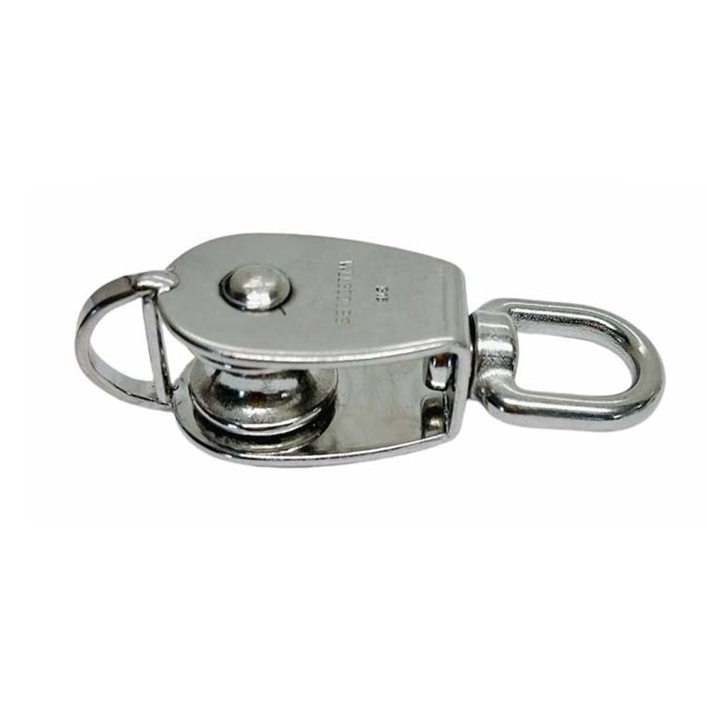 316 Stainless Steel Single Pulley Wheel Swivel Lifting Rope Pulley Block, 1″
