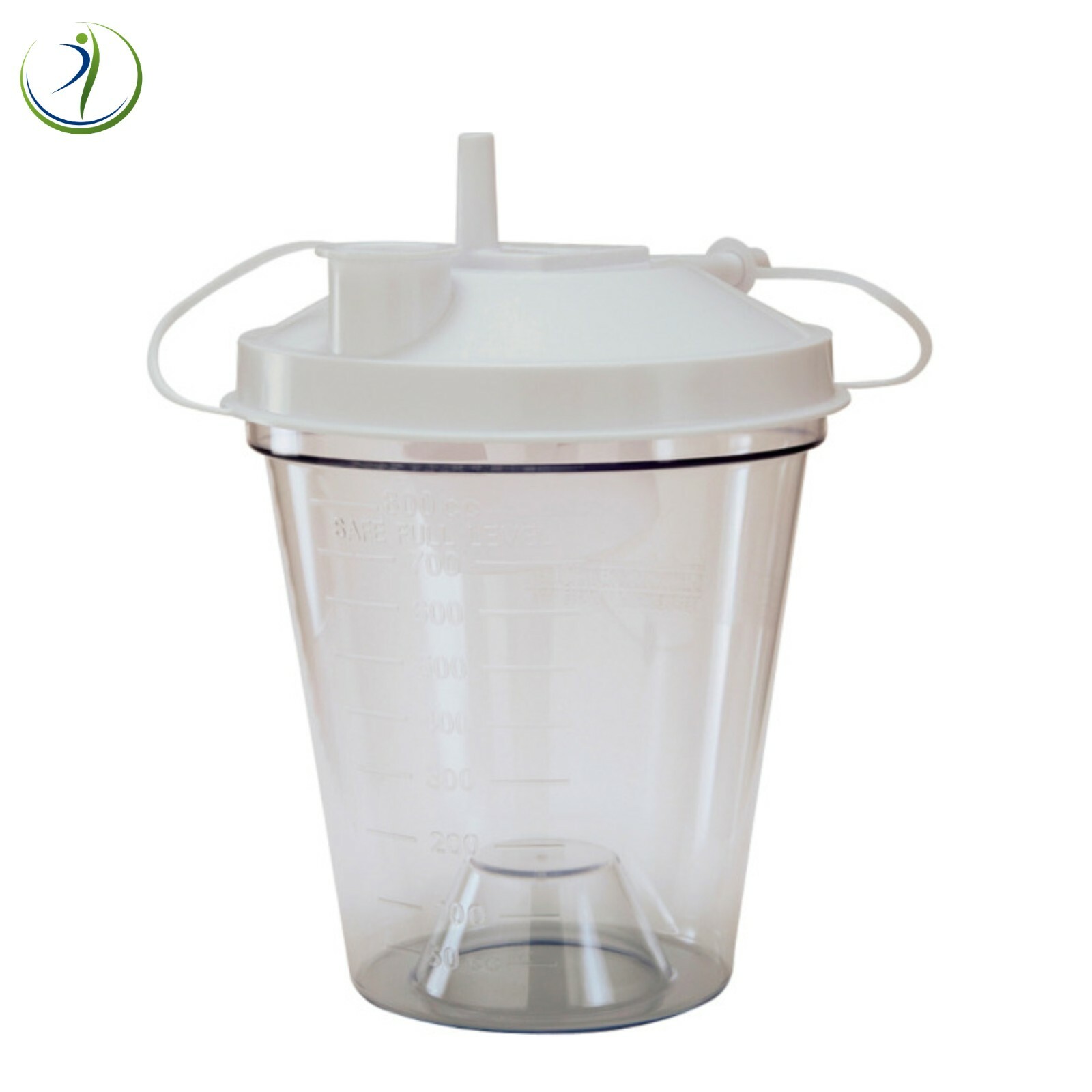 Suction Canister 800 mL Turret Lid Float Valve & Suction Hose Plastic Graduated
