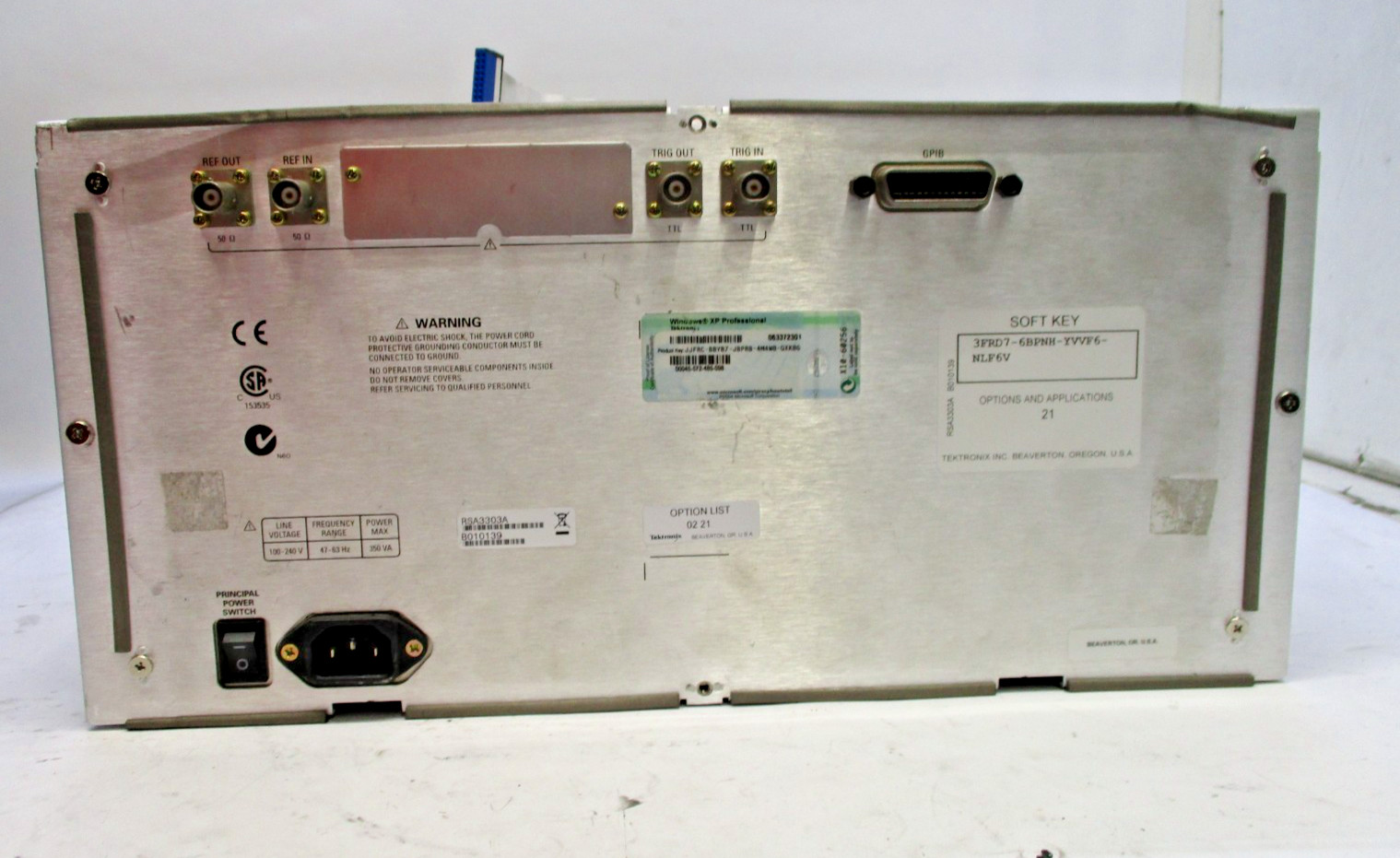 TEKTRONIX RSA 3303A REAL TIME SPECTRUM ANALYZER T8 D15