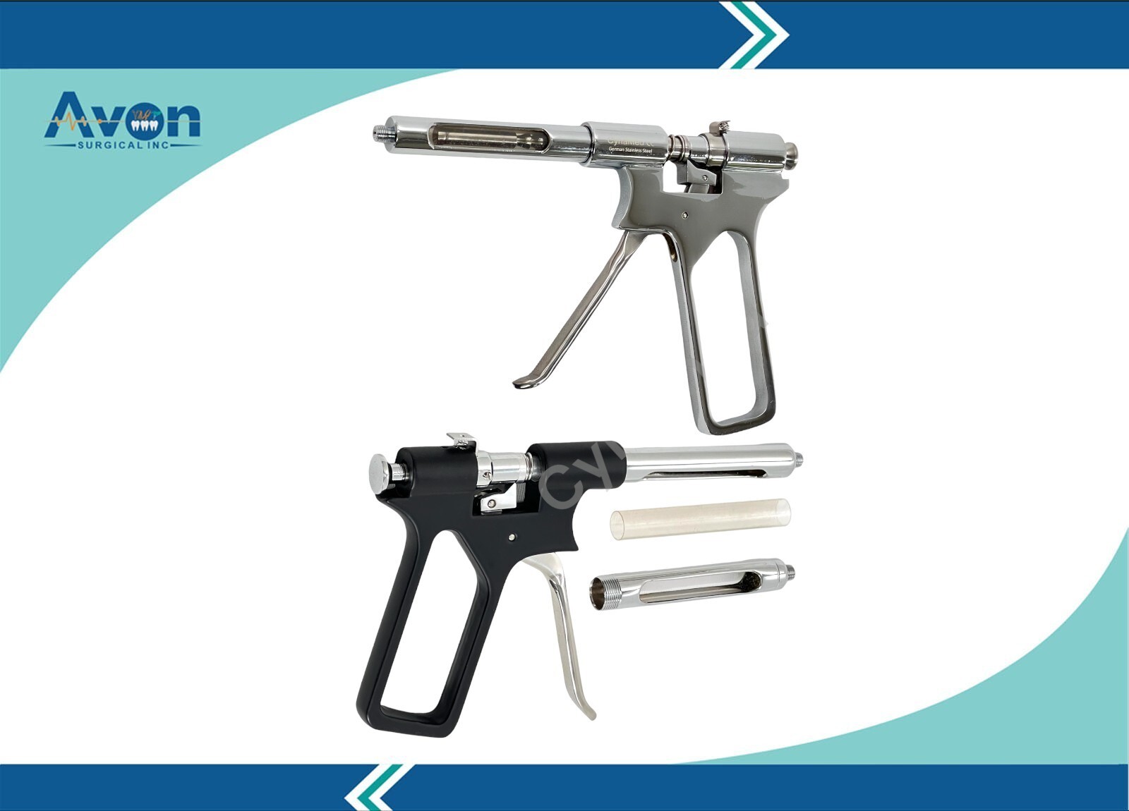 2 Pack – Dental Anesthetic Syringe 1.8mL Pistol Style | Stainless Steel