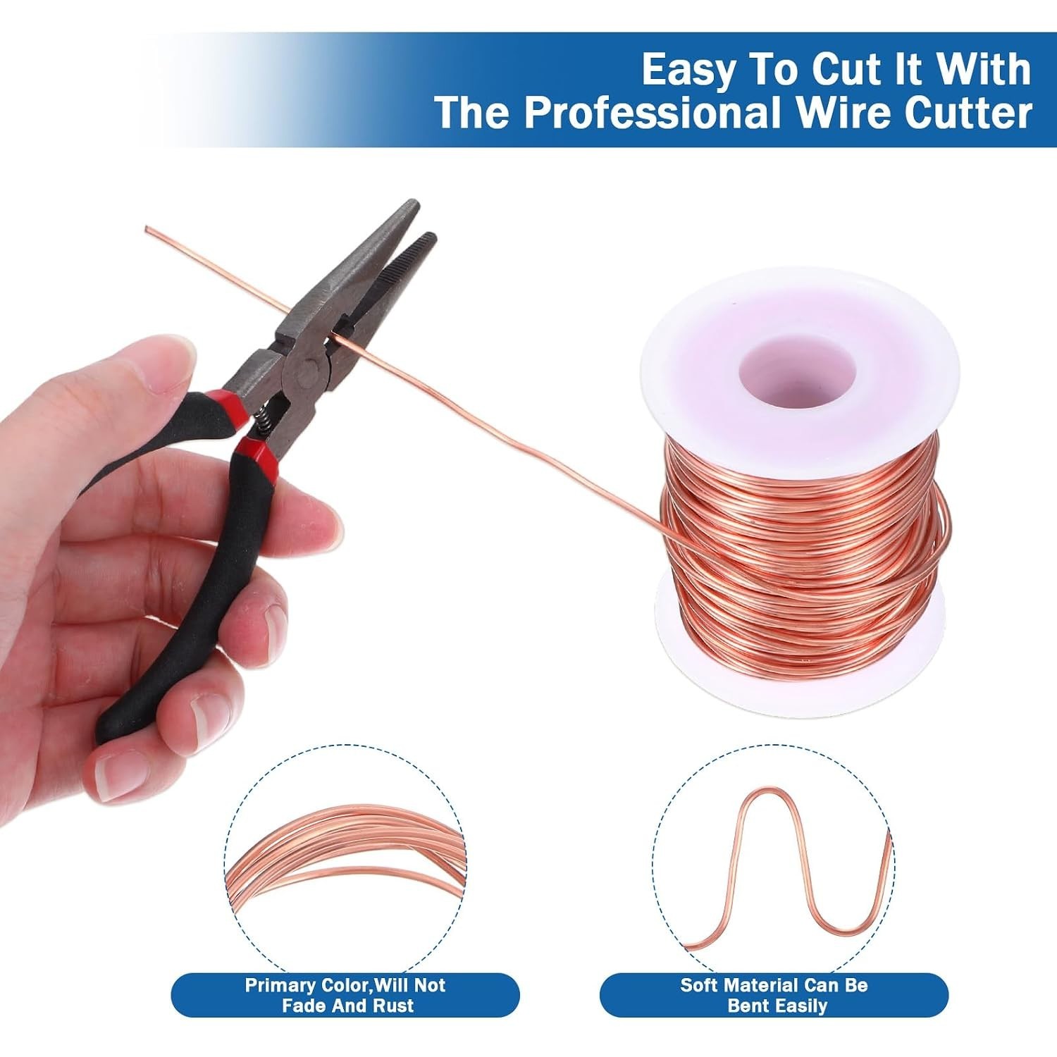 14 Gauge Copper Wire 0.06 inches 1.6mm 98 Feet Dead Soft Solid Bare Copper Wi…