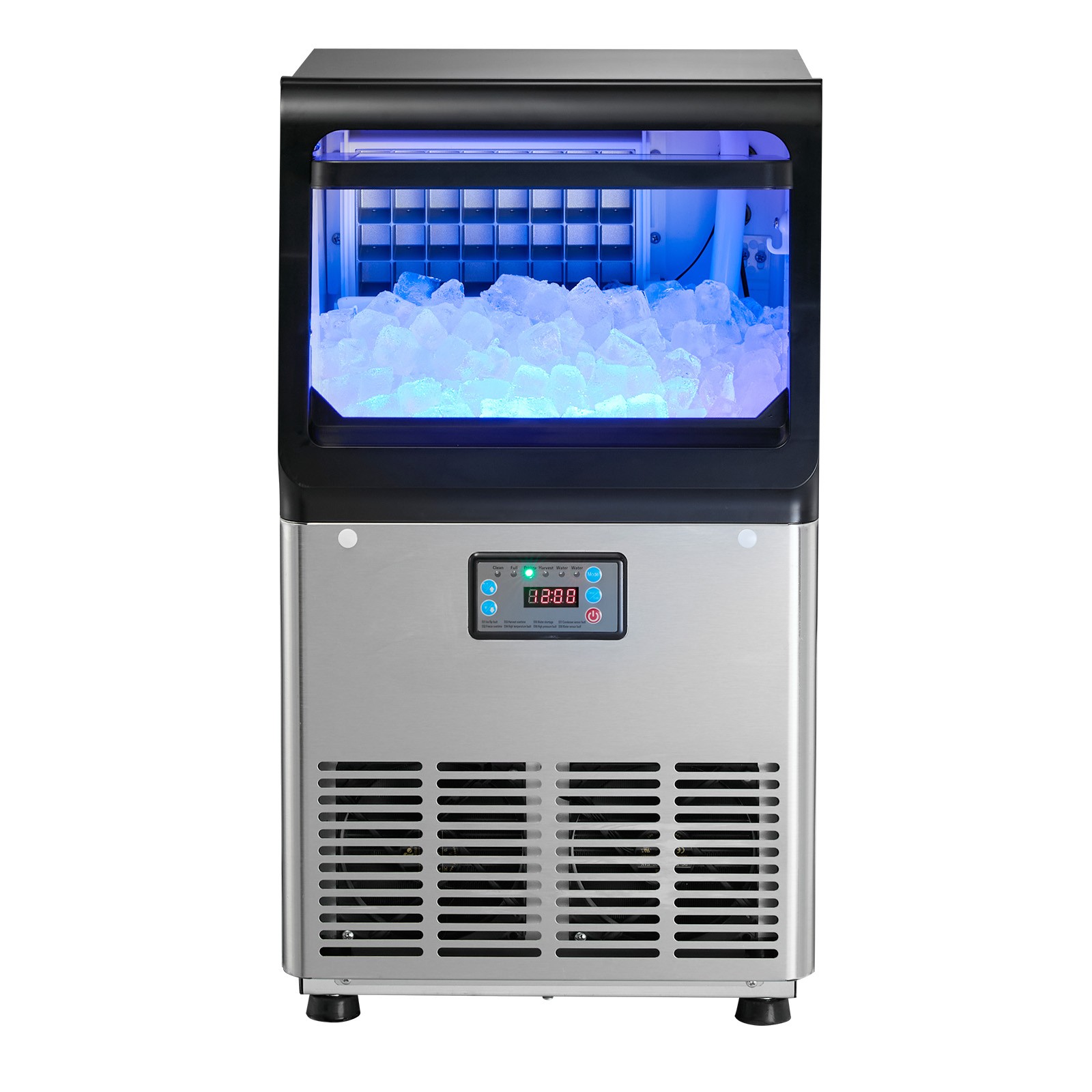 Uimoso 80lbs/24H Commercial Ice Maker with 13 lbs Storage for Bar or Restaurant