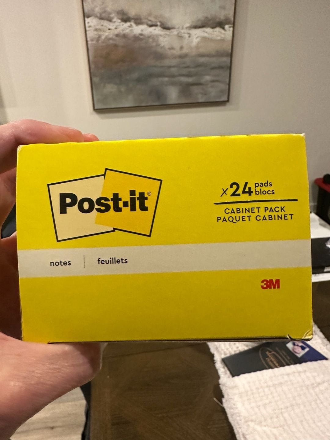 Post-it Notes Cabinet Pack, 1.375 in x 1.875 in, Canary Yellow, 24 Pads/Pack