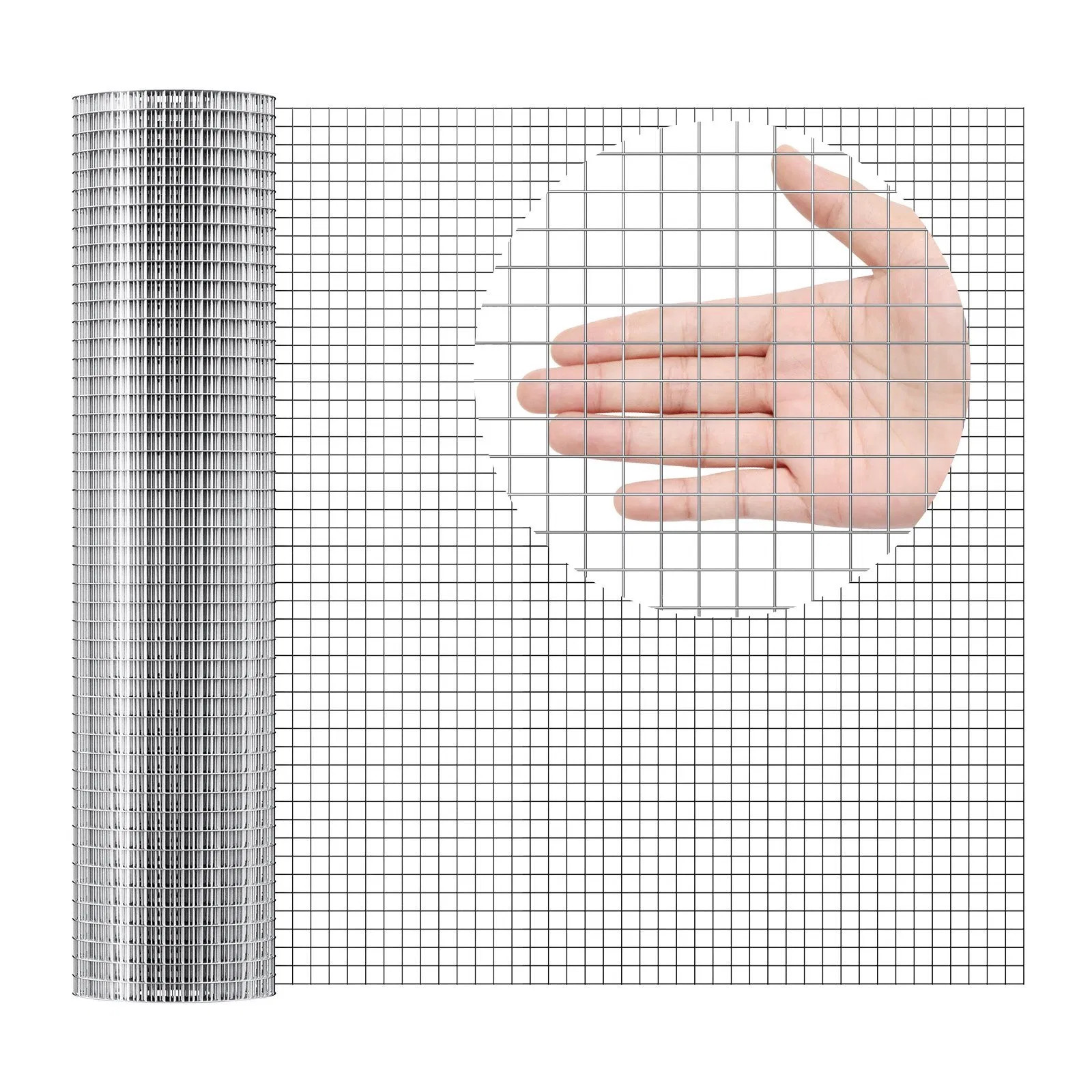 Hardware Cloth, 1/2 inch 24in x 25 ft 19 Gauge, Hot Dipped Galvanized Wire Mesh