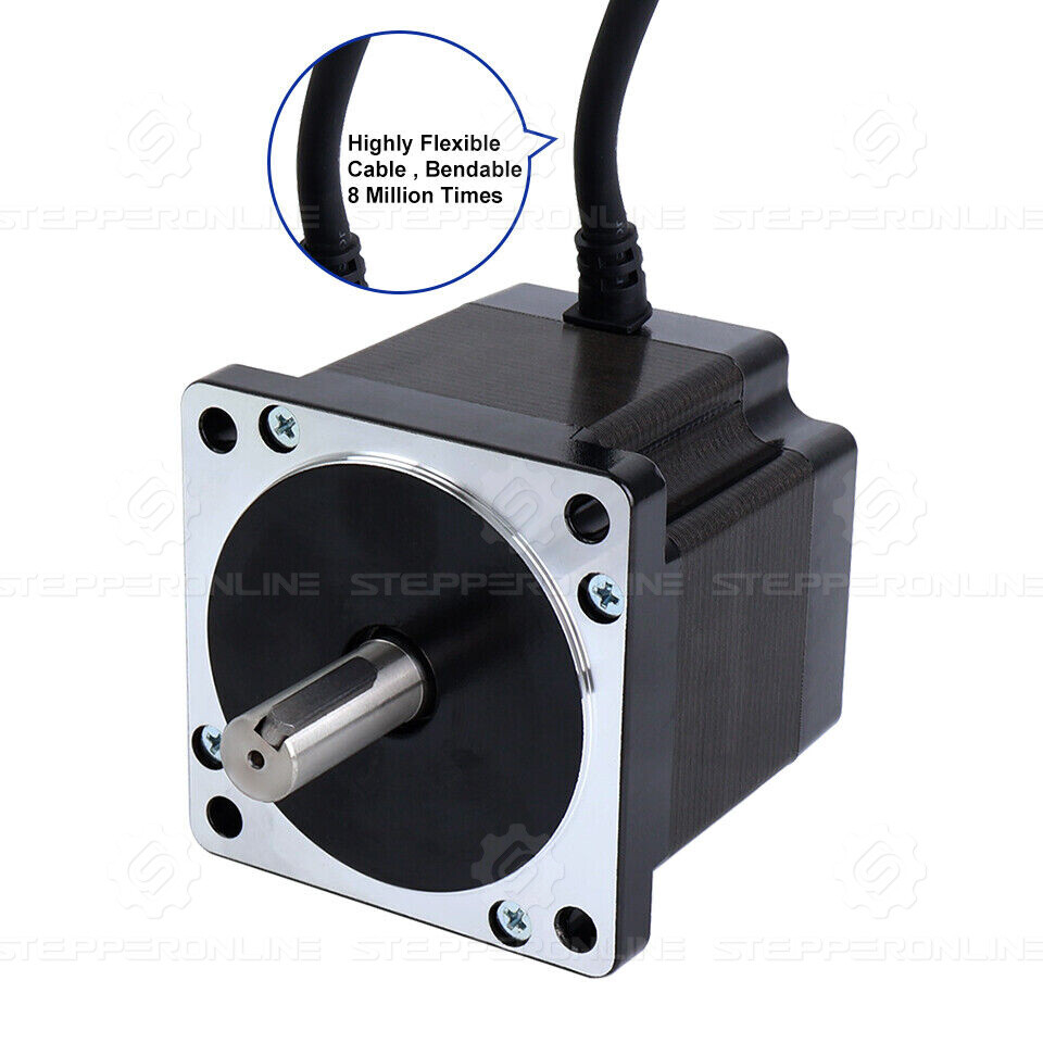 STEPPERONLINE Nema 34 Stepper Motor 680oz.in 6A 86x80mm 14mm Key-way Shaft CNC