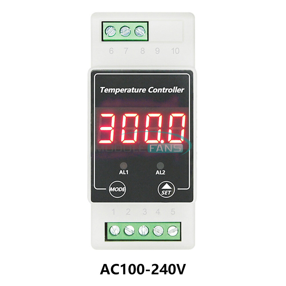 Din Rail Intelligent Digital Temp Controller Thermostat AC100-240V DC8-24V