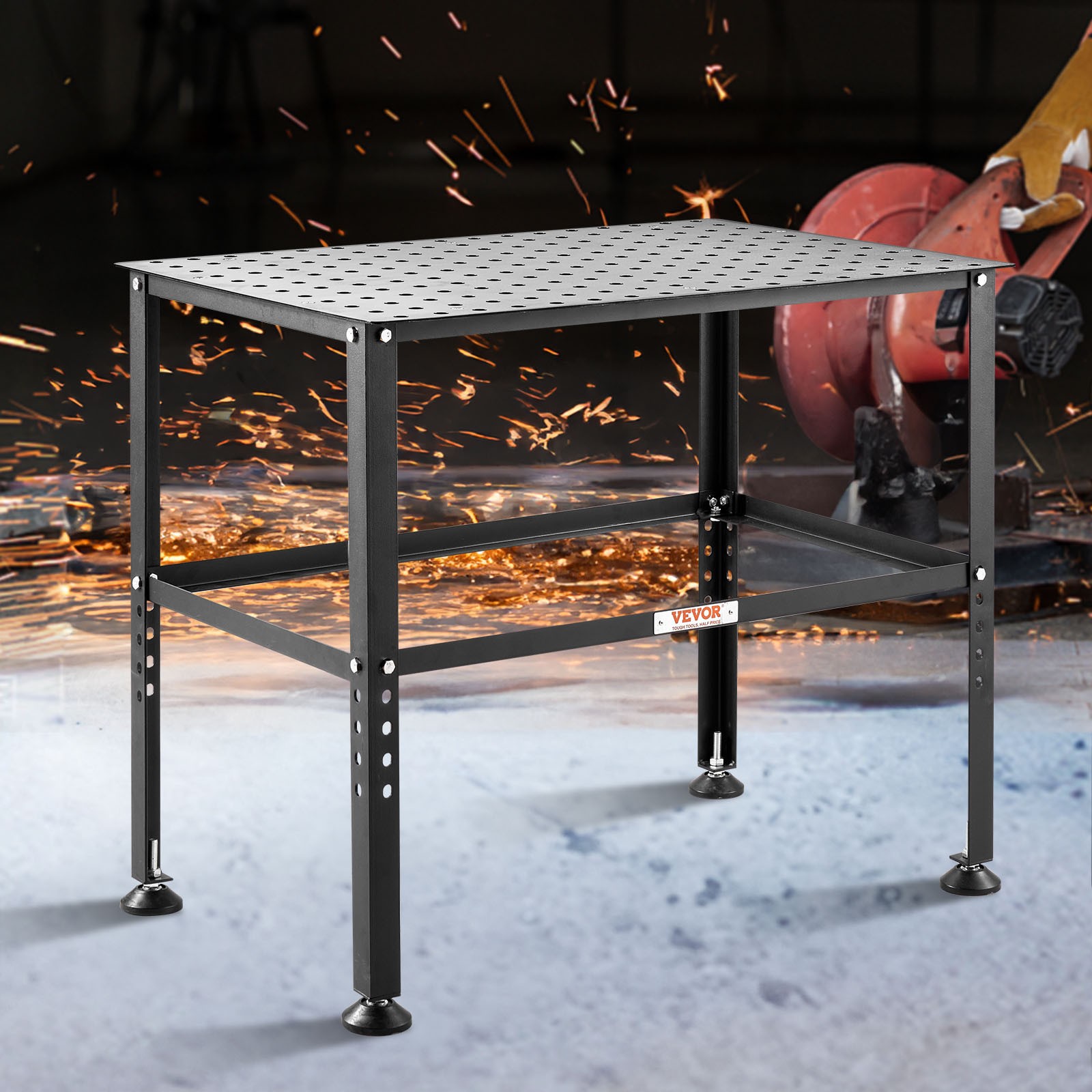 Welding Table 36″x24″ 800LBS Welding Workbench Table with Multiple Fixture Holes