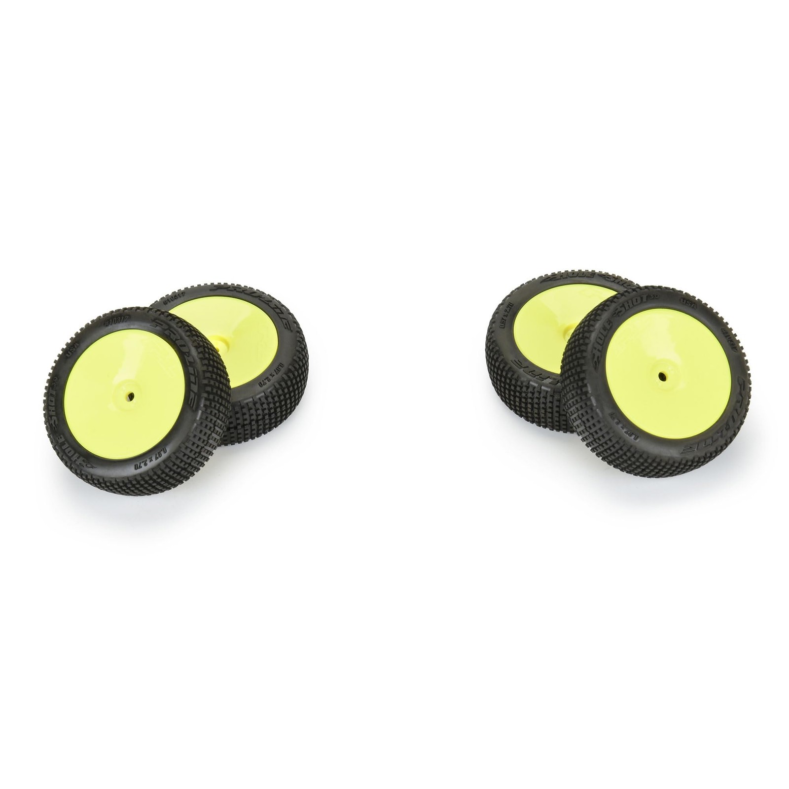 Pro-Line Racing Hole Shot 3.0 Buggy Tires Mtd Velocity Yellow Wheels For Arrma