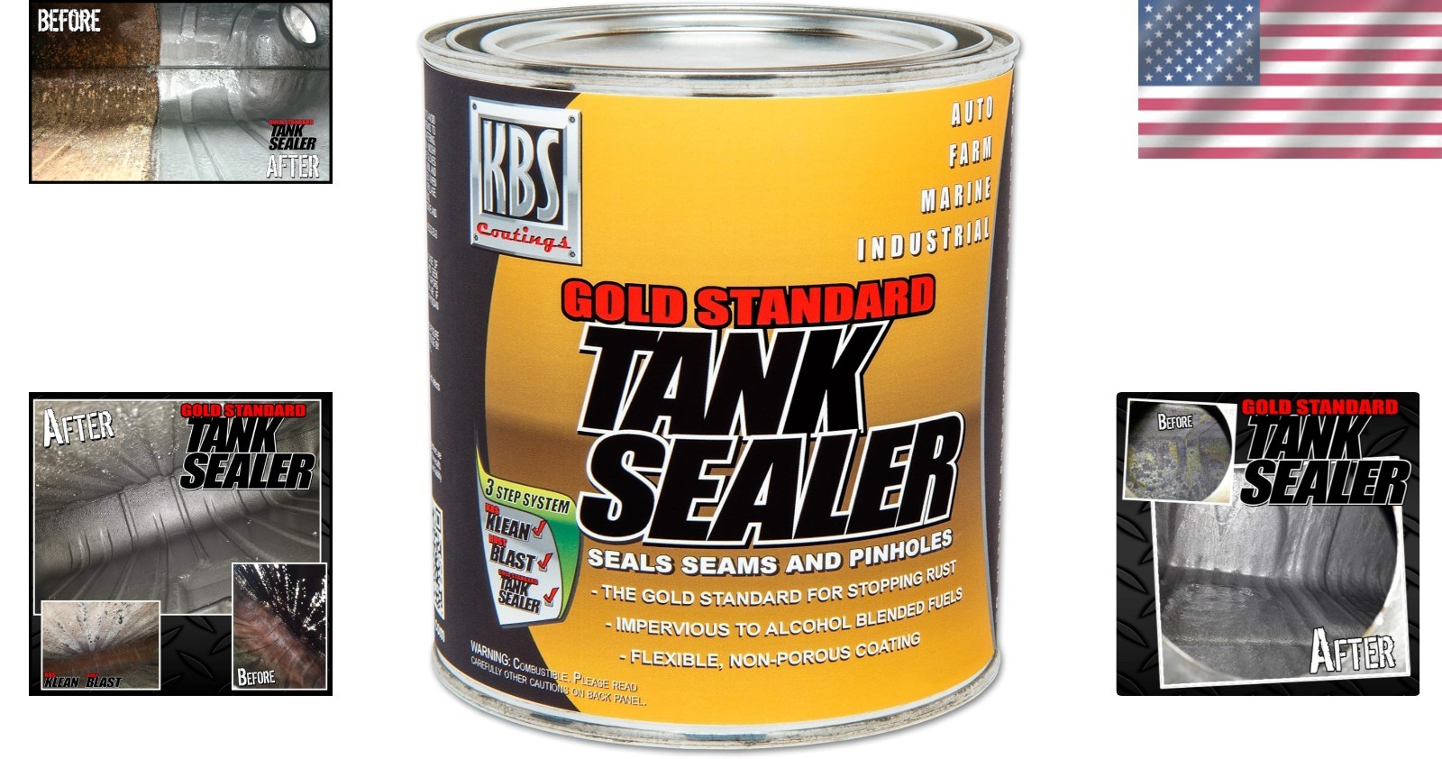 Gold Standard Tank Sealer – Fuel Impervious Seal for Metal & Fiberglass Tanks