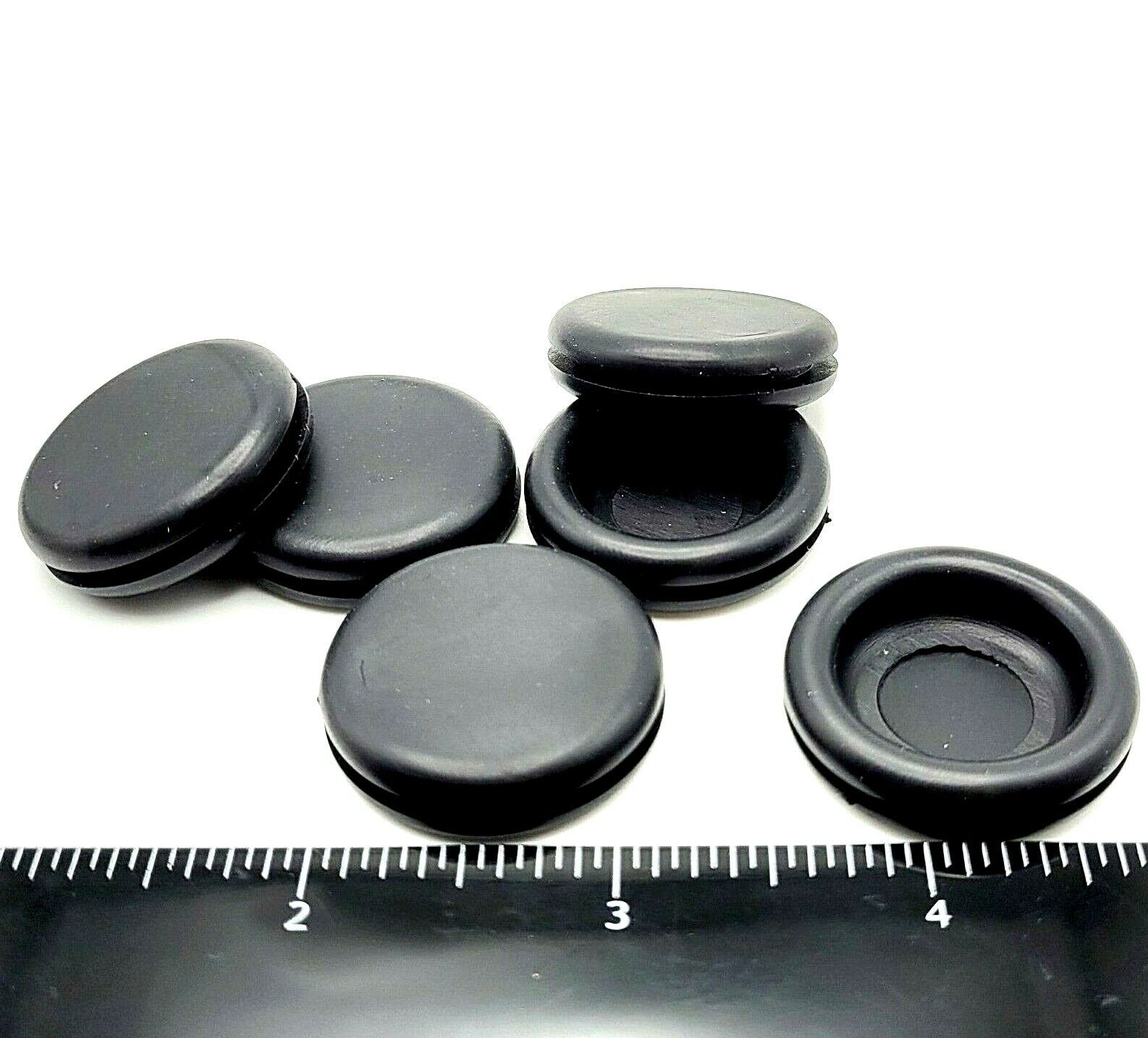 1″ Solid Rubber Grommet Plug without Hole for 1/16” Thick Materials Panel Plug