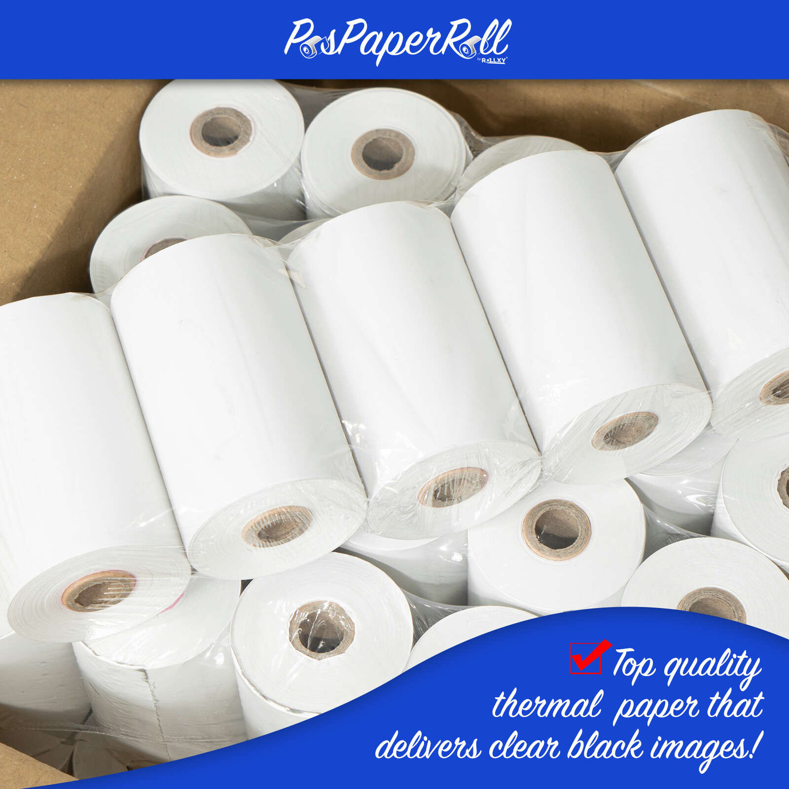 3 1/8″ x 119′ THERMAL PoS RECEIPT PAPER – 100 ROLLS ** FREE SHIPPING **