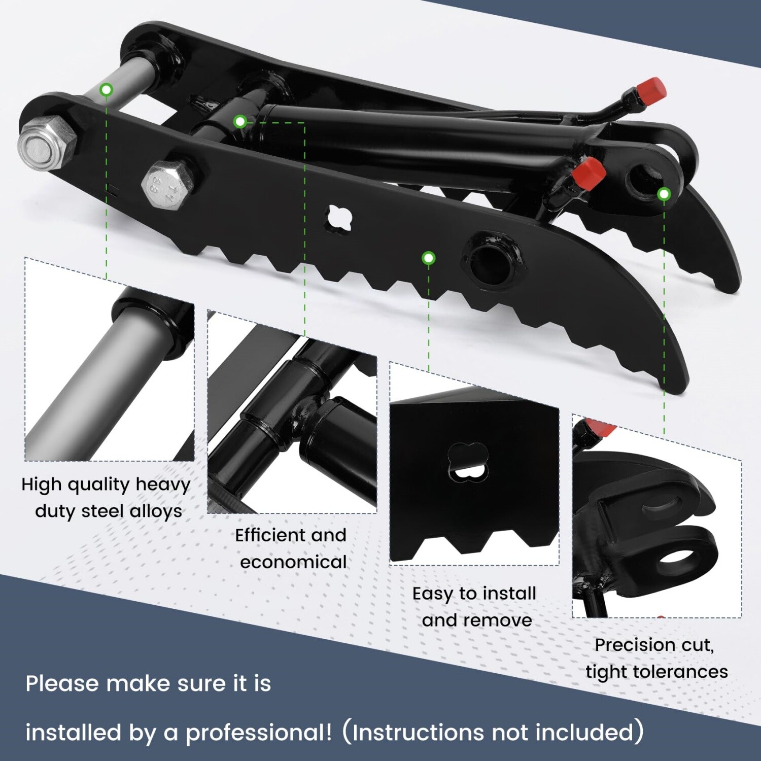 Mini Excavators Hydraulic Thumb Clip, Thumb Below 3 Tons with L-Shaped Bracket