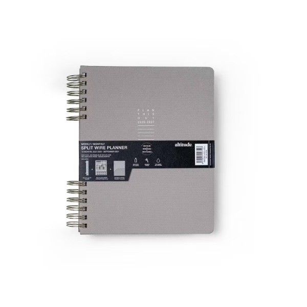 15 Month 2026-2027 8"x 10" Monthly/Weekly Planner – Warm Gray