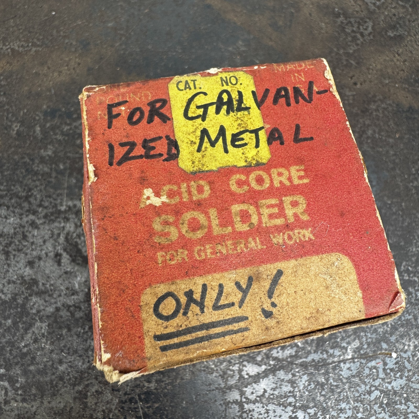 Vtg BOW Acid Core Solder w/ Box – 1 lb 0.8 Oz – Made in USA