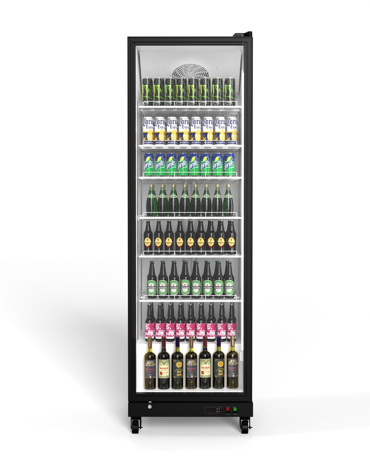 Yeego 17.5Cu.ft Commercial Display Beverage Refrigerator Merchandiser Glass Door