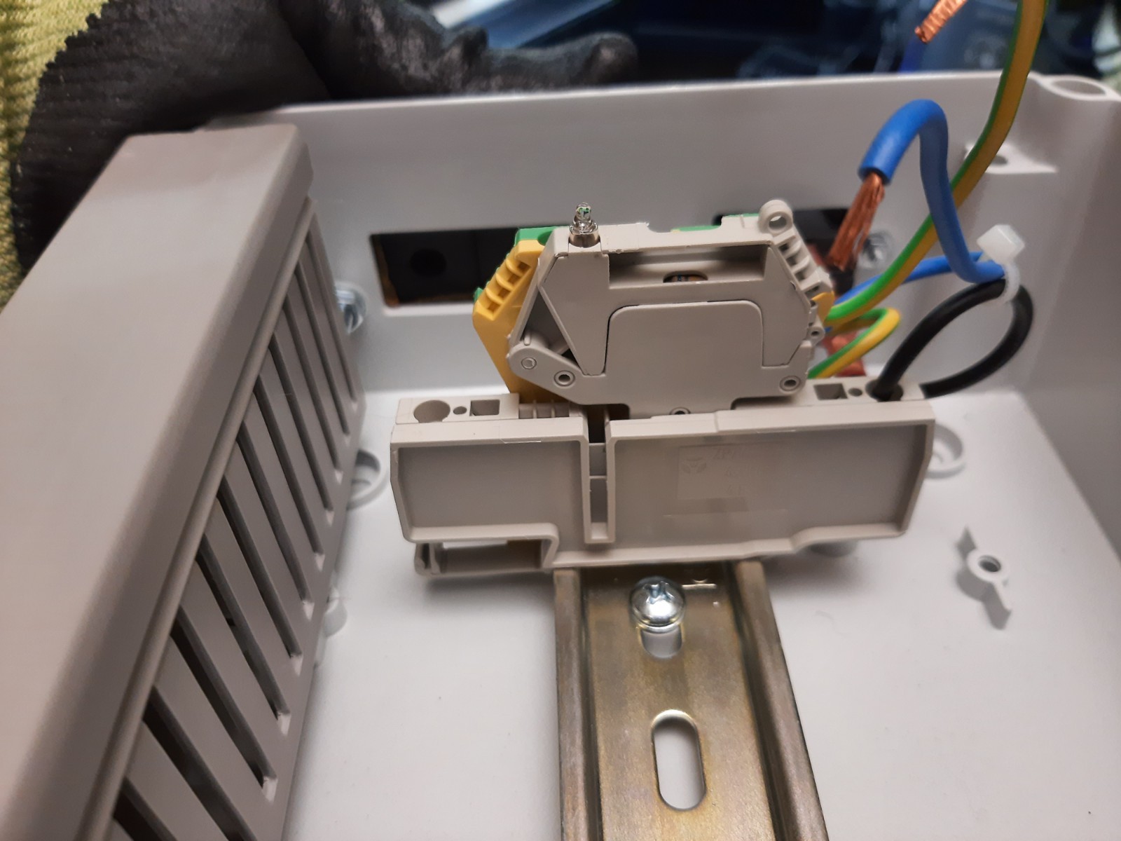 Industrial DIN-Rail Enclosure w/ Pre-wired Power Inlet, Connector Block & Fuse