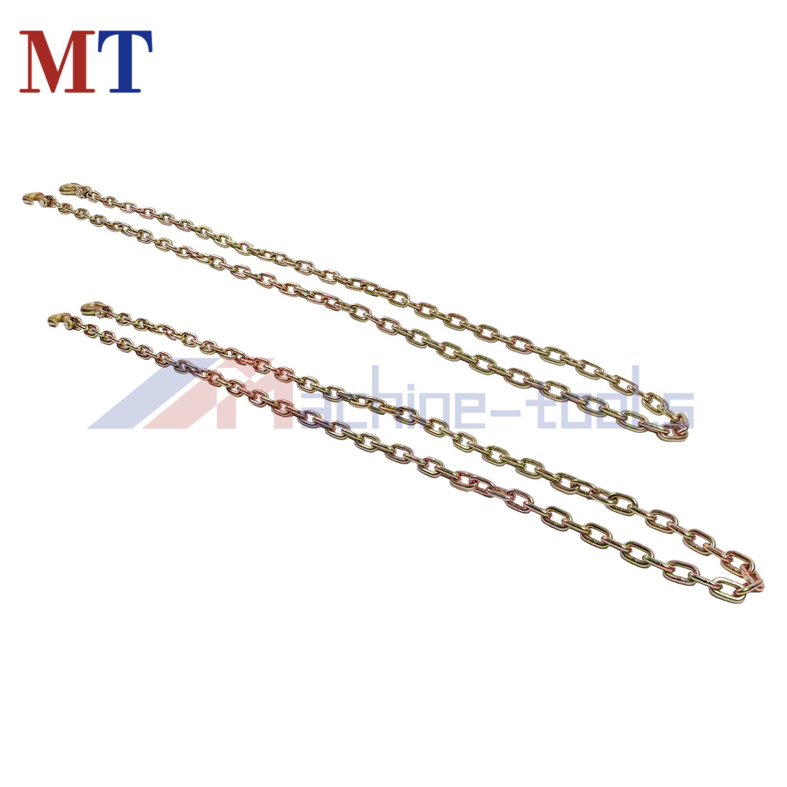2 Pack G80 Transport Binder Chain 5/16in x10.3ft 4900lbs Safe Working Load