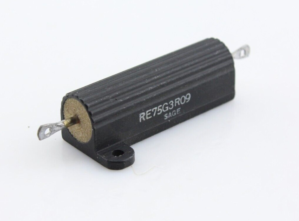 New Qty 1 SAGE SILICOHM 3.09Ω 20W 1% Power Resistor RE75G3R09 Heatsink NOS USA