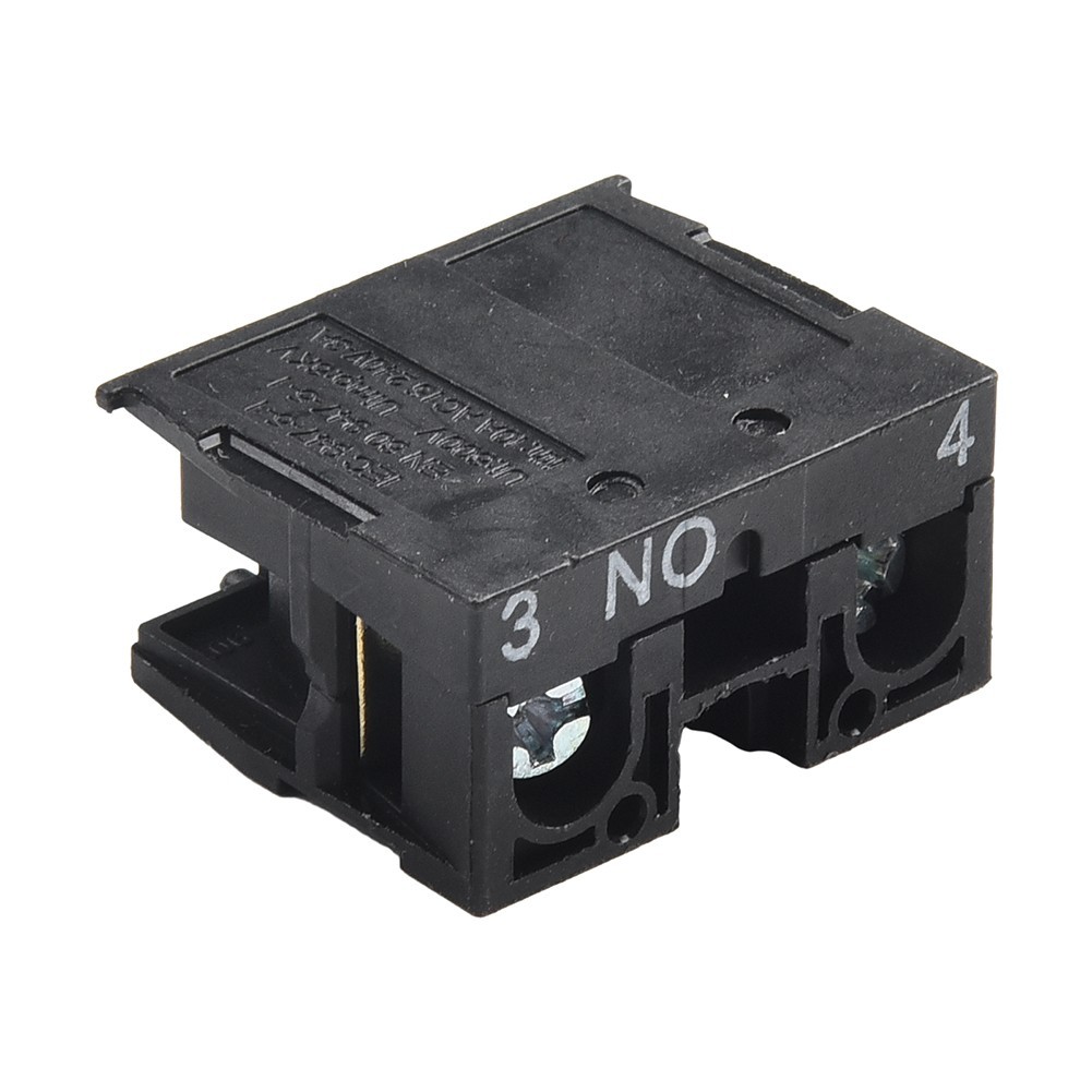10PCS Push Button Switch Contact Block Snap in 10A 600V for Control Panels
