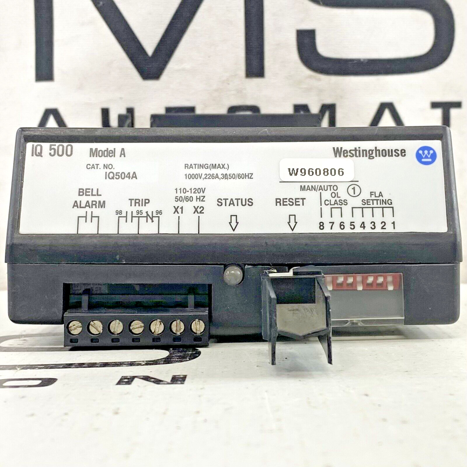 Westinghouse IQ-504A Cutler Hammer Eaton IQ-504 120VAC Modular Overload Relay