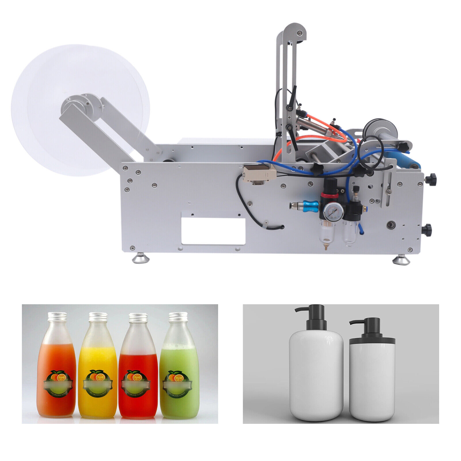 Semi-Auto Labeling Machine LT-190 Label Maker Round Bottle Label Applicator SALE