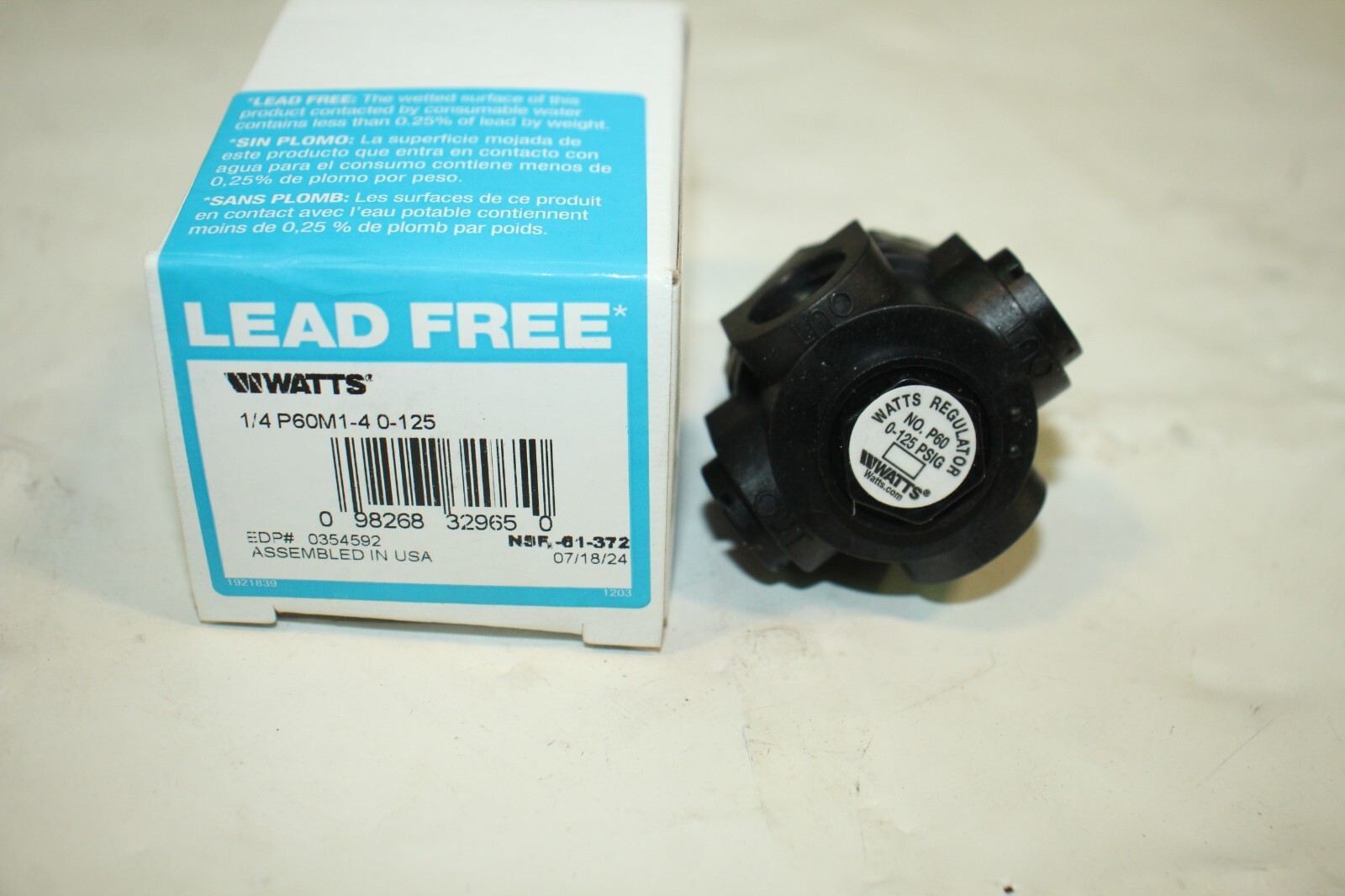Watts Regulator 1/4 P60M1-4 0-125 0354592