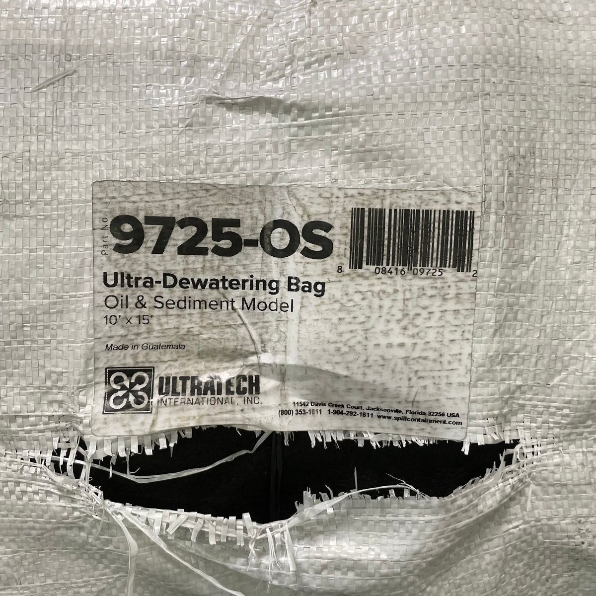 UltraTech 9725-OS Ultra Dewatering Bag 10’ x 15’ Oil & Sediment Model Spill