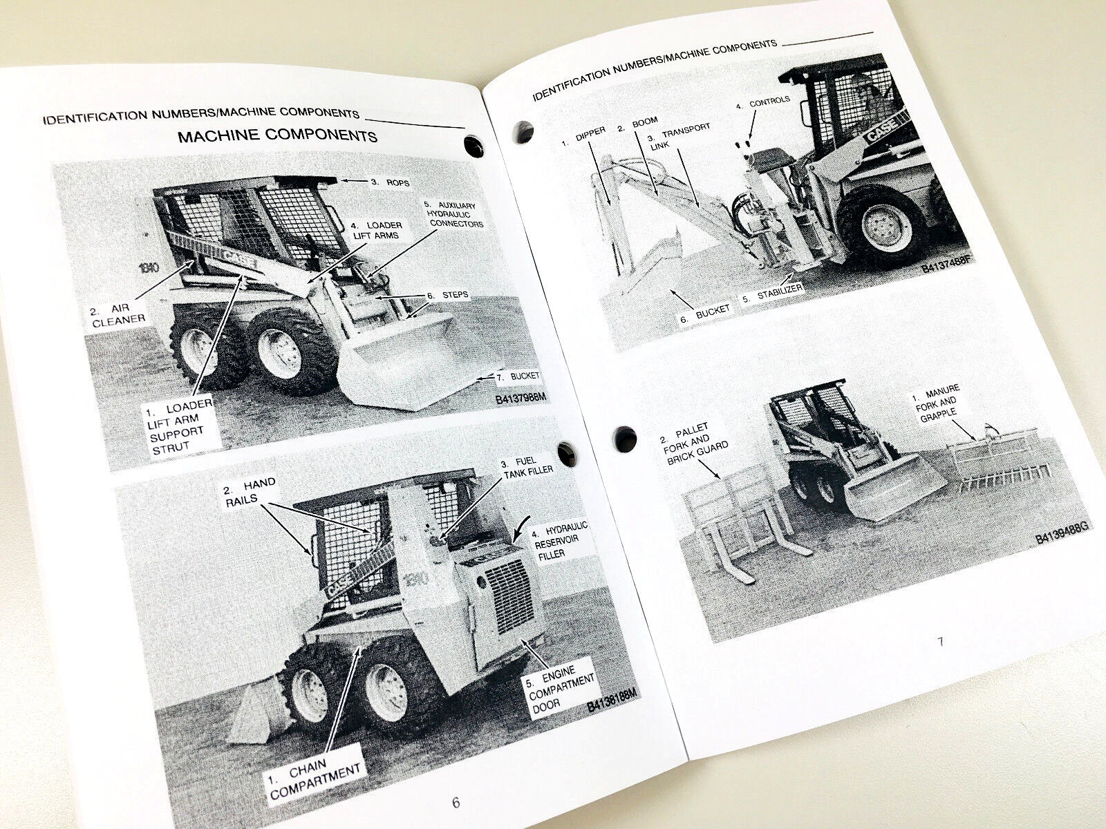 Case 1840 Uni-Loader Skid Steer Owners Operators Manual Loader Maintenance