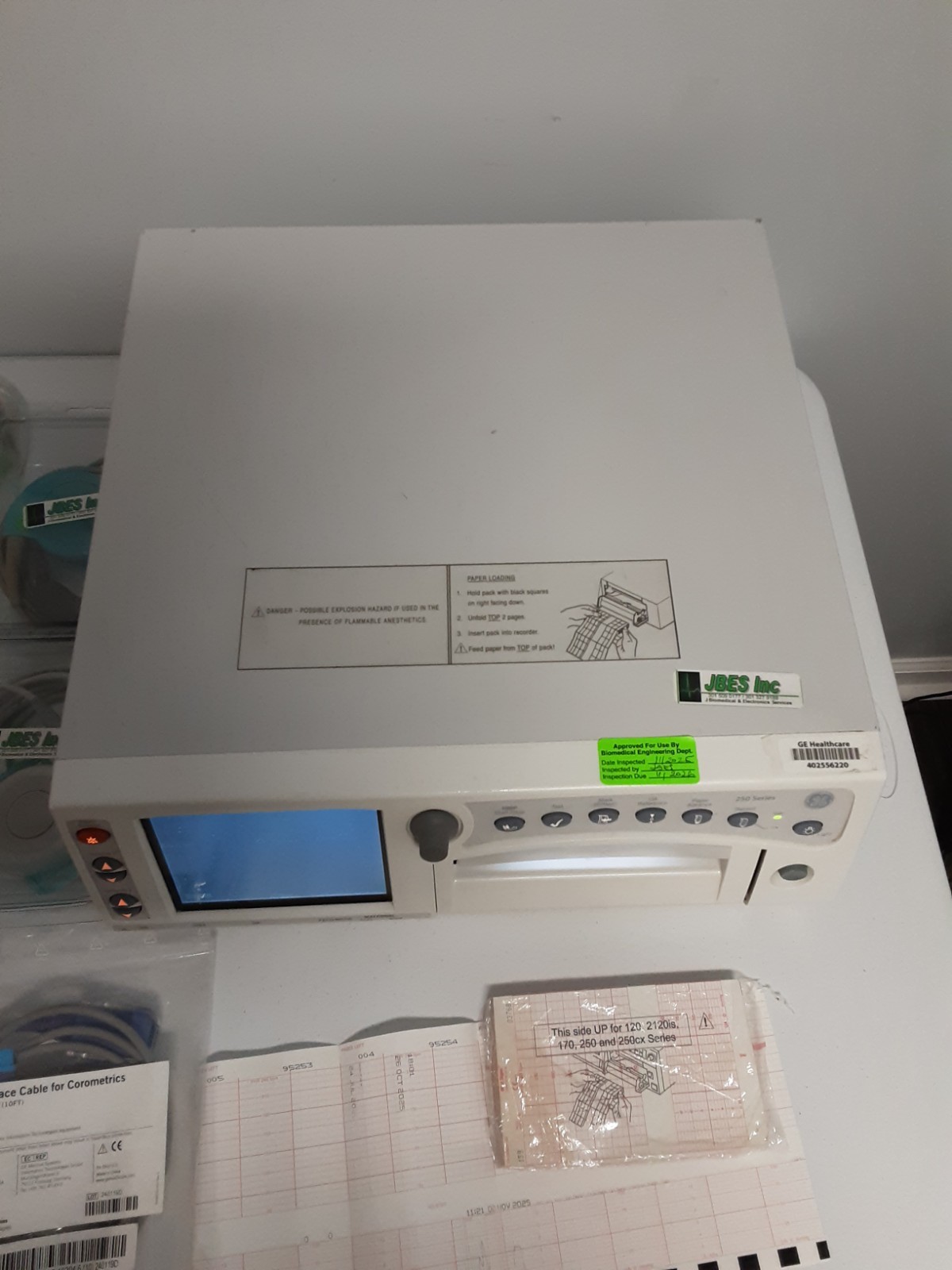 GE 259A Maternal/Fetal Monitor W/ Probes, All Accessories On Pic 30 Days Return