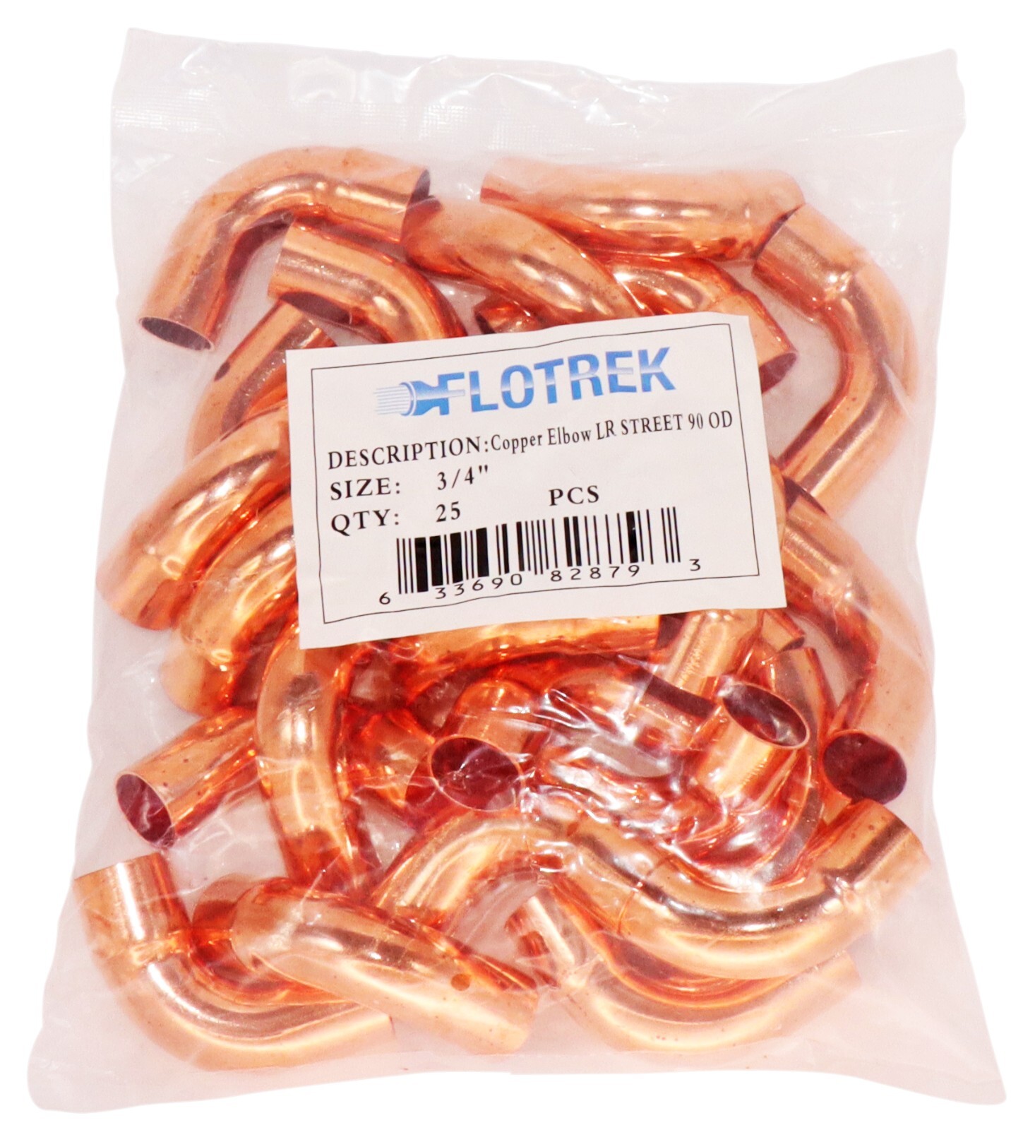 3/4″ OD HVAC Copper Street Long Radius LR 90, W02828 / C272-0090 , Pack of (25)