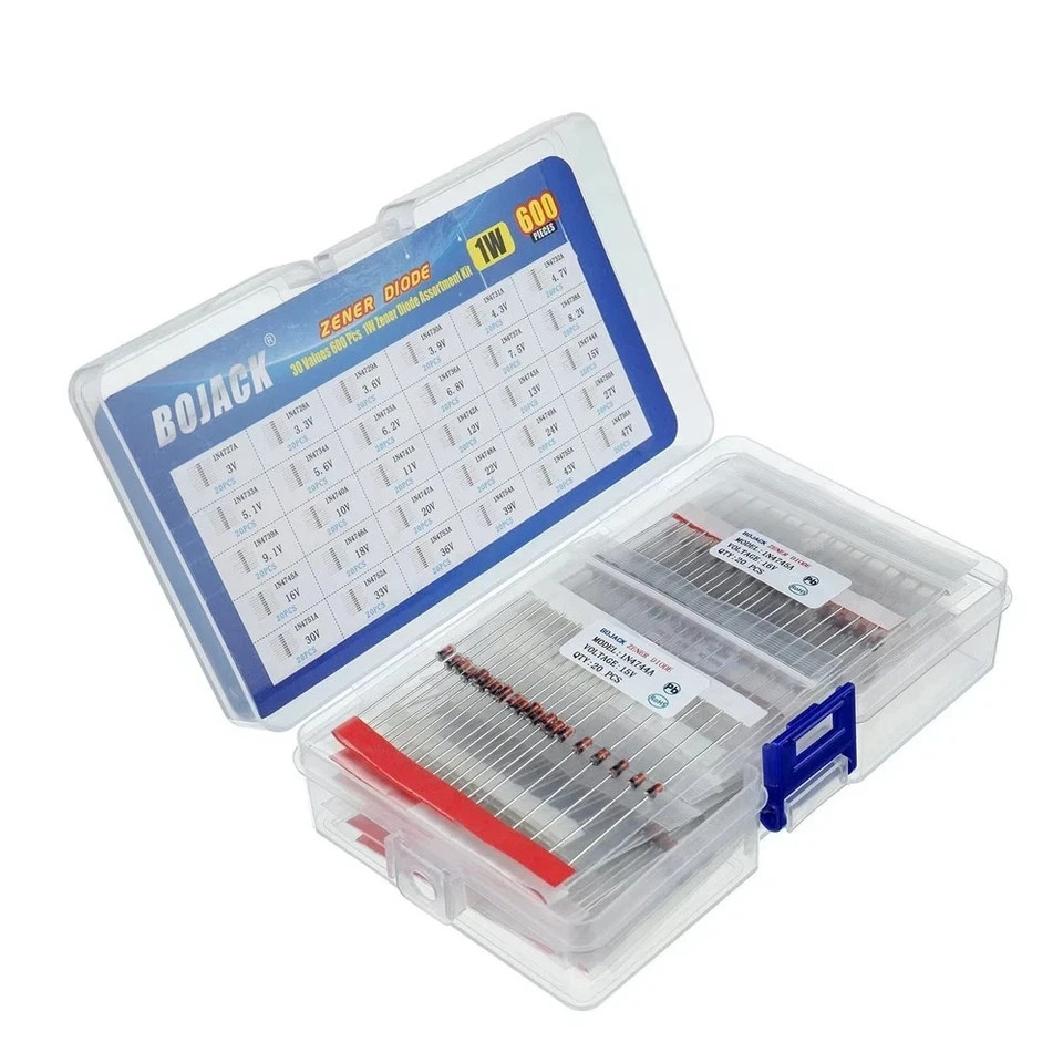 Zener Diodes Assortment Kit 30 Values 600 Pcs 1W