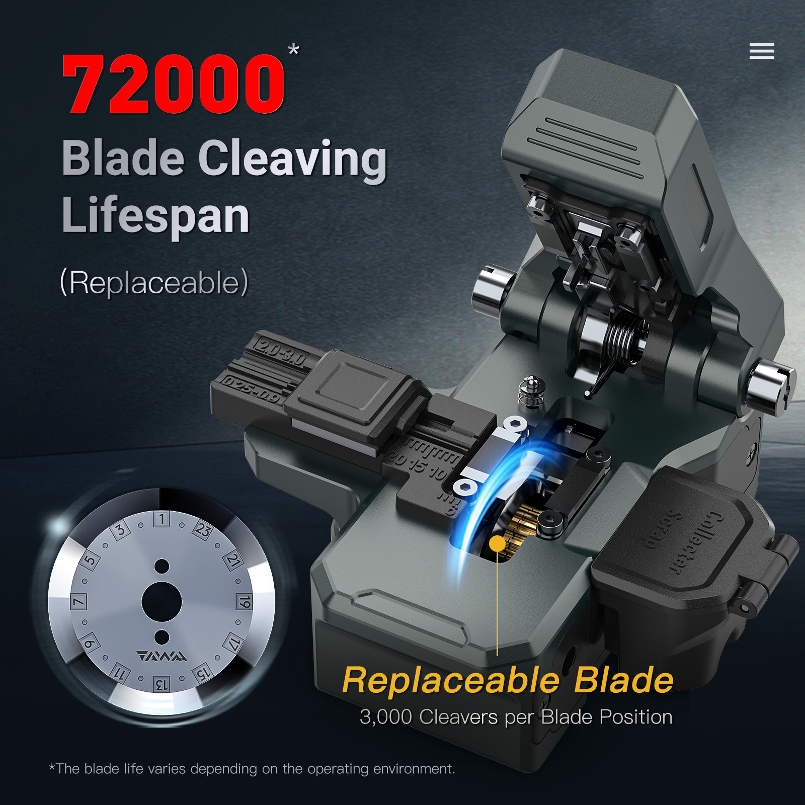 Newest FC-33 Fiber Optic Cleaver 72000 Times Fiber Full Metal One Step Cleaver