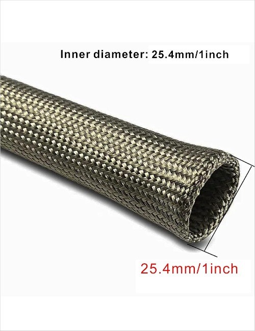 Heat Shield Sleeve Fuel Line Heat Shield Titanium Auto Hose Spark Plug Wire Cove