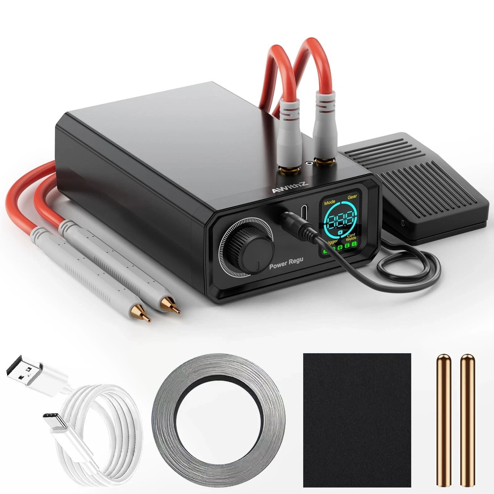 Awithz 9000W Spot Welder Portable Pedal Spot Welding Machine for 18650 Battery