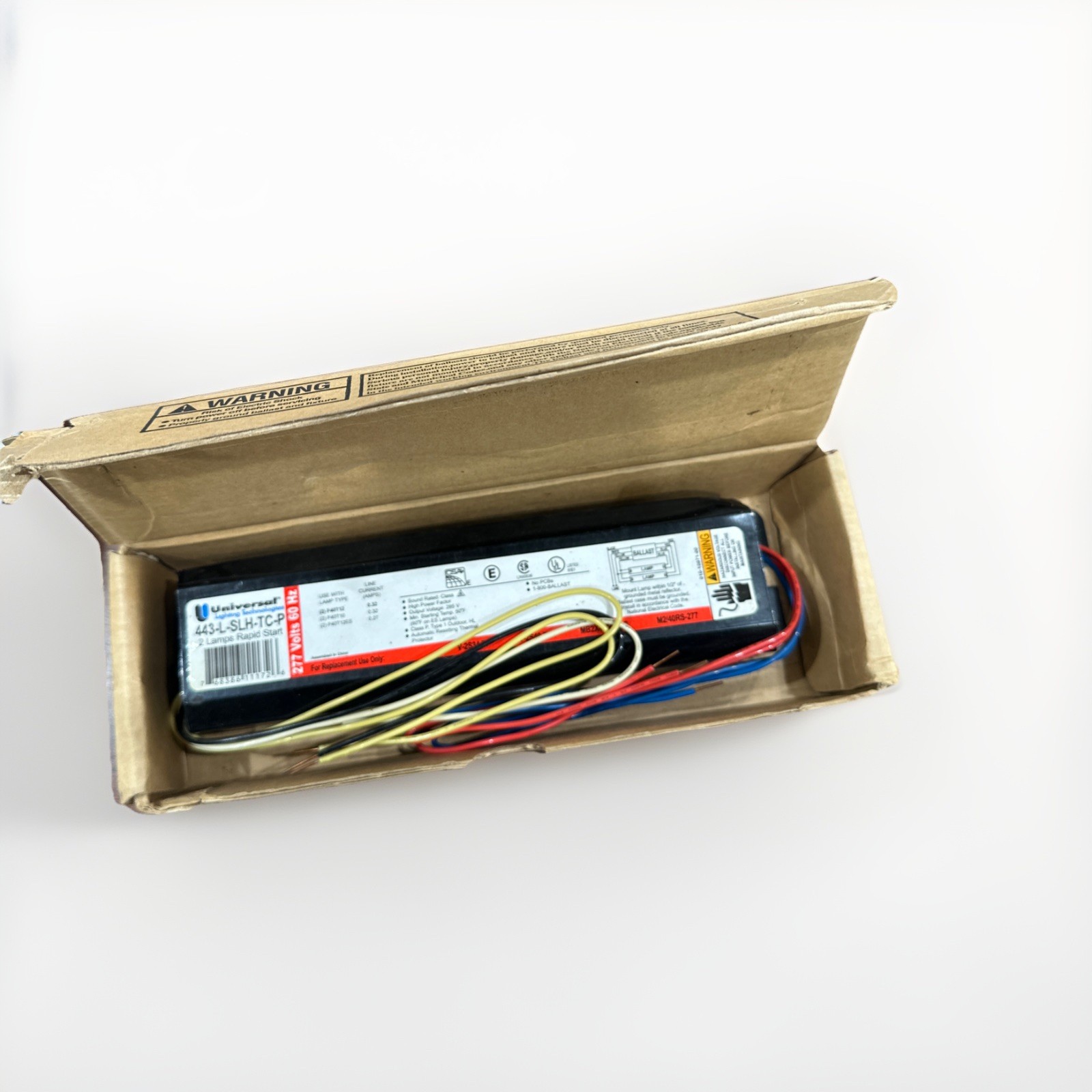 🔴UNIVERSAL REPLACEMENT BALLAST, 443-L-SLH-TC-P, 277V, 60H, 0.33A, V-2S34-TP‼️