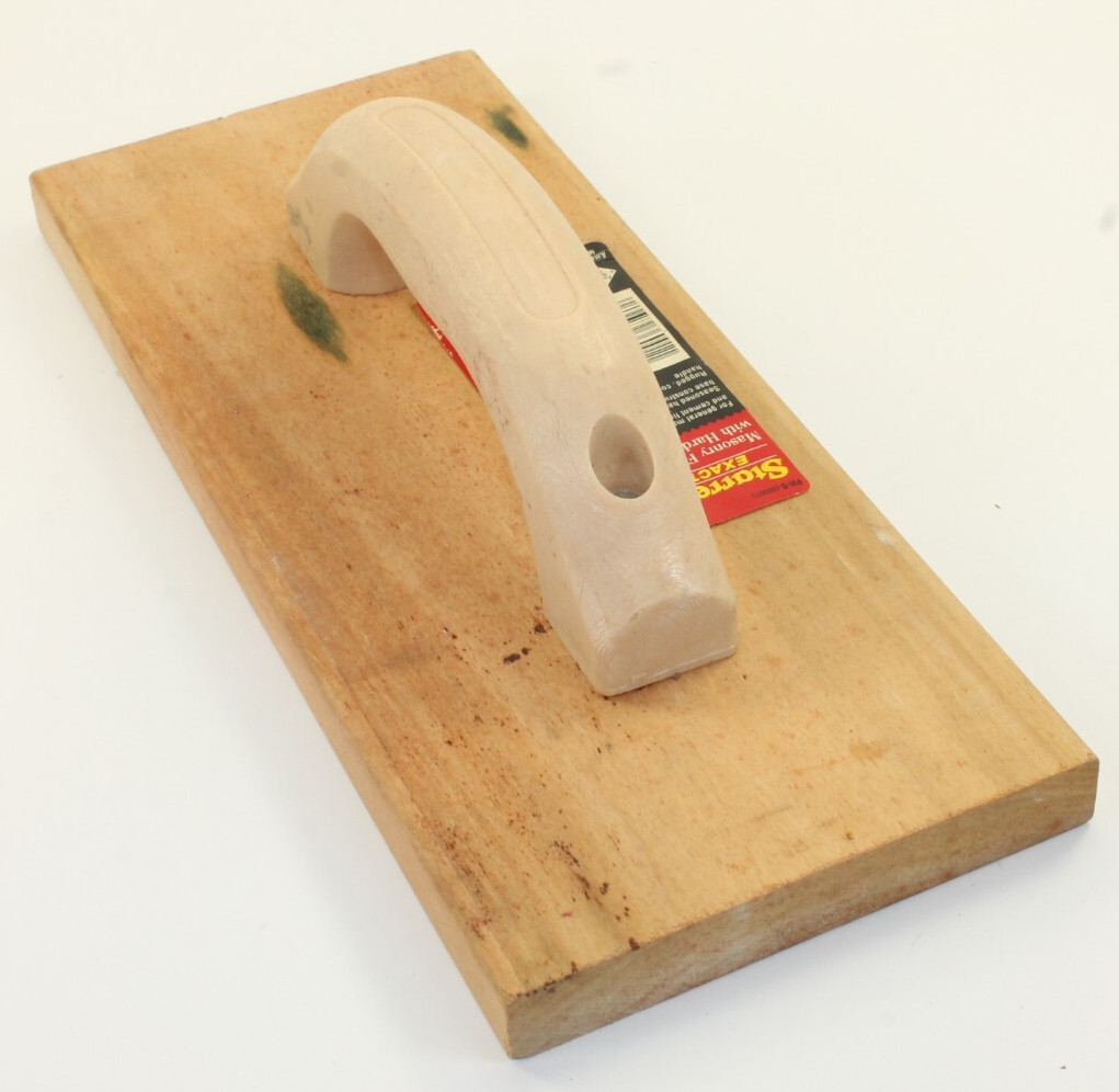 Starrett Exact Comfort Grip Handle Hand Float Masonry Tool USA 12″ x 5″ Hardwood