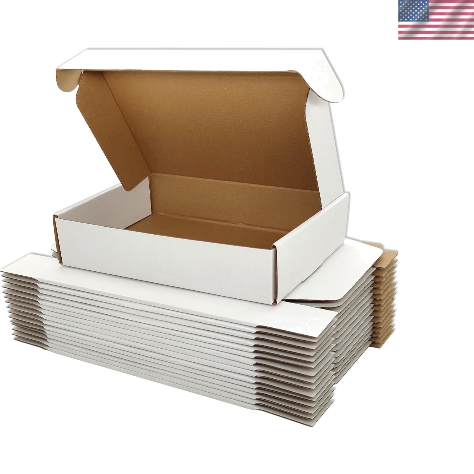 7x5x2 inches Small Shipping Boxes Set of 50 – White Mailer Corrugated Cardboa…