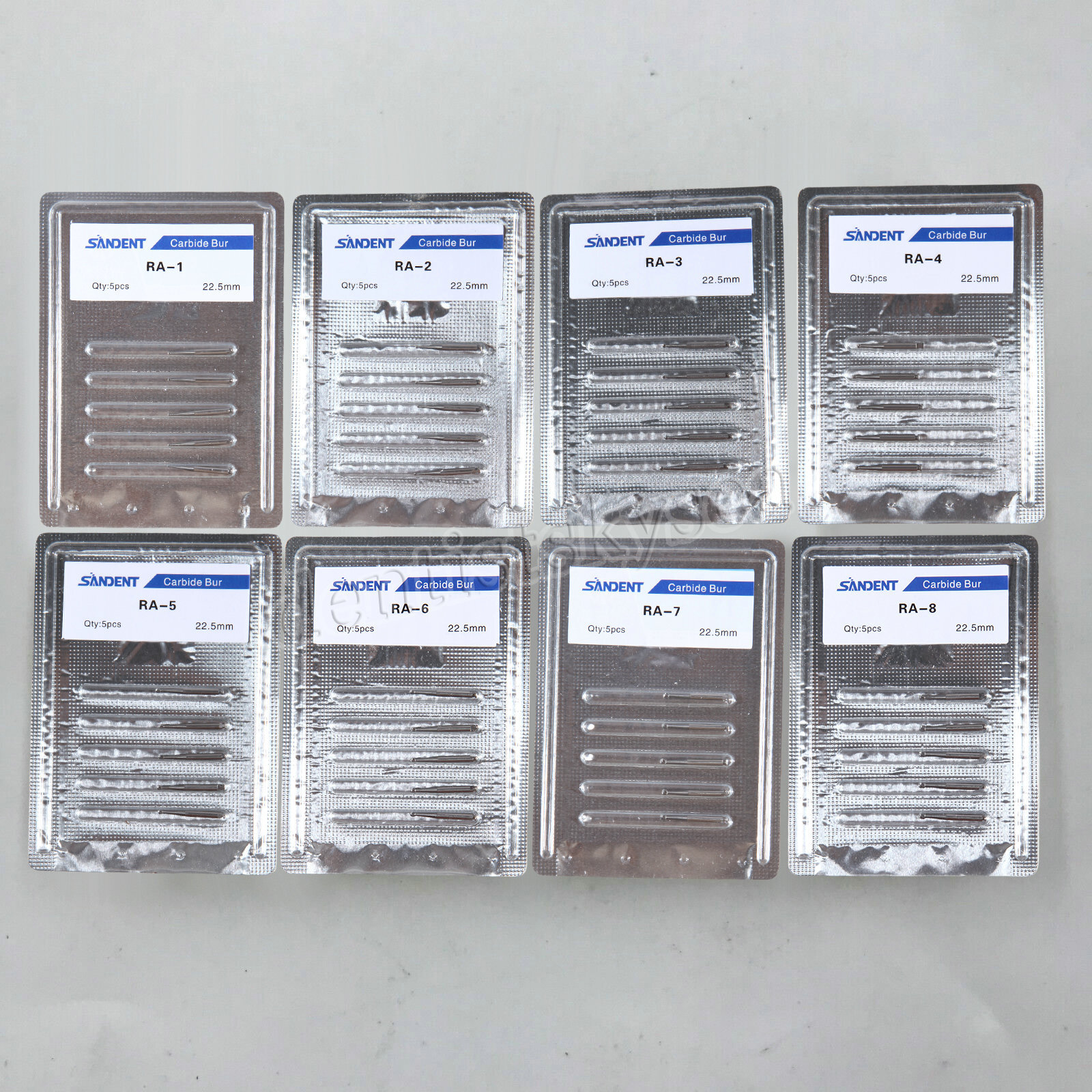 5Pcs Dental Round Carbide Bur for Slow Speed Latch Type RA 1# – 8# Burs