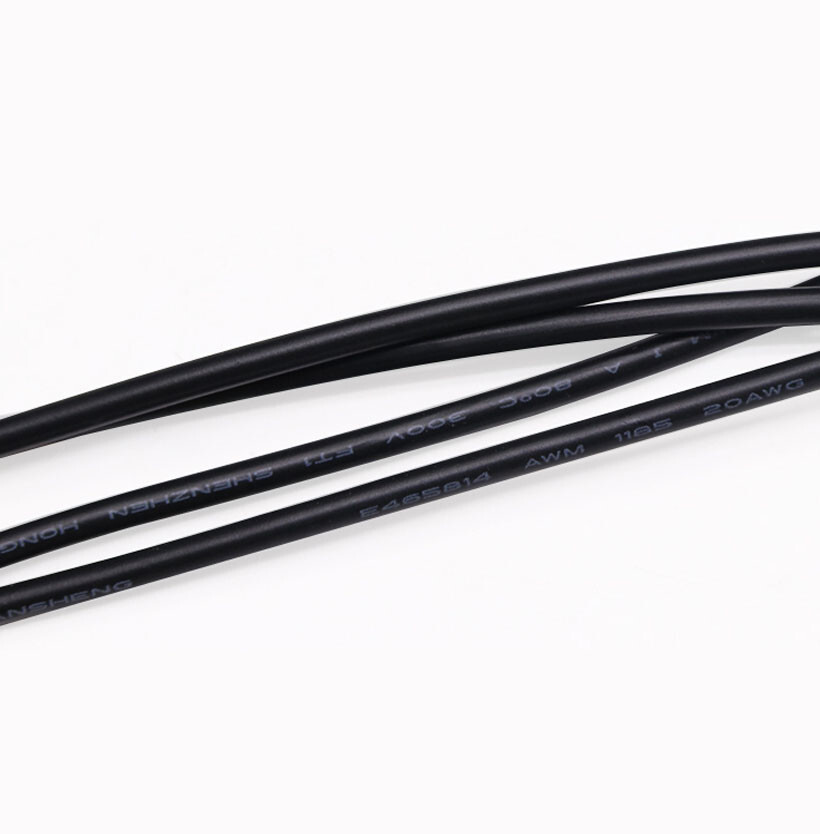 UL1185 Single Core Shielded Wire Black And Grey 10/12/14/16/18/20/22/24/26/28AWG