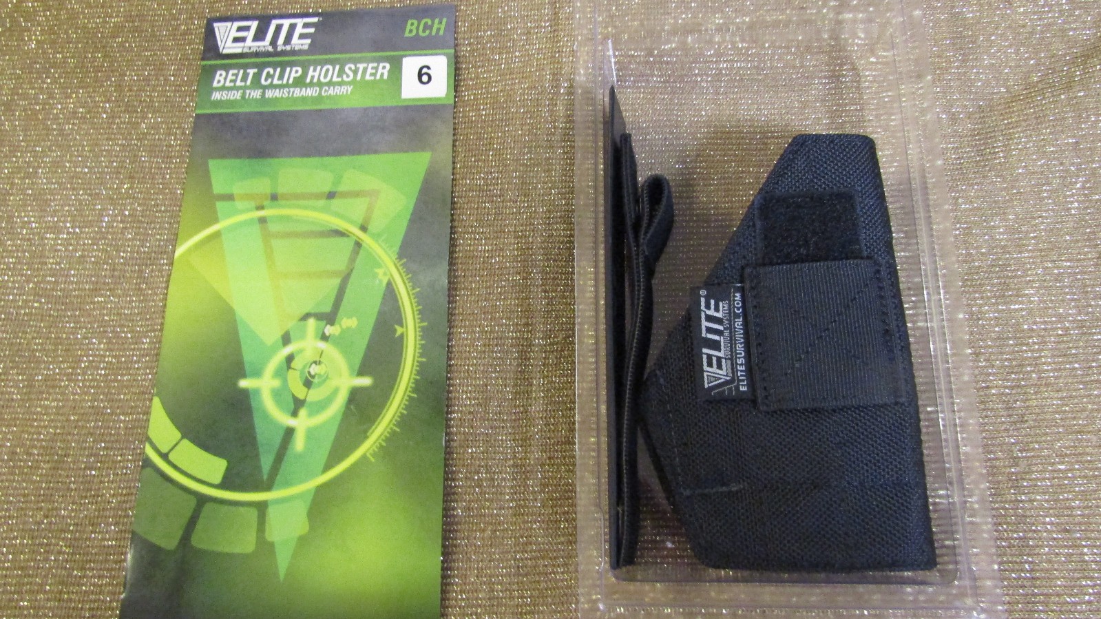 ELITE SURVIVAL SYSTEMS #BCH-6 INSIDE WAISTBAND HOLSTER SIZE-6 NEW, AMBIDEXTROUS