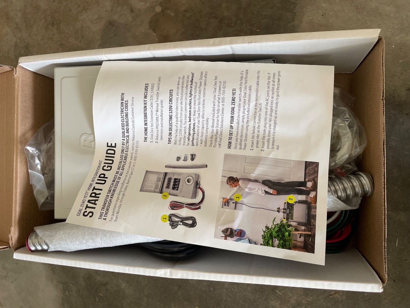 Reliance Controls Manual Transfer Switch For Generator, 104B, 15A, 4 Circuits,