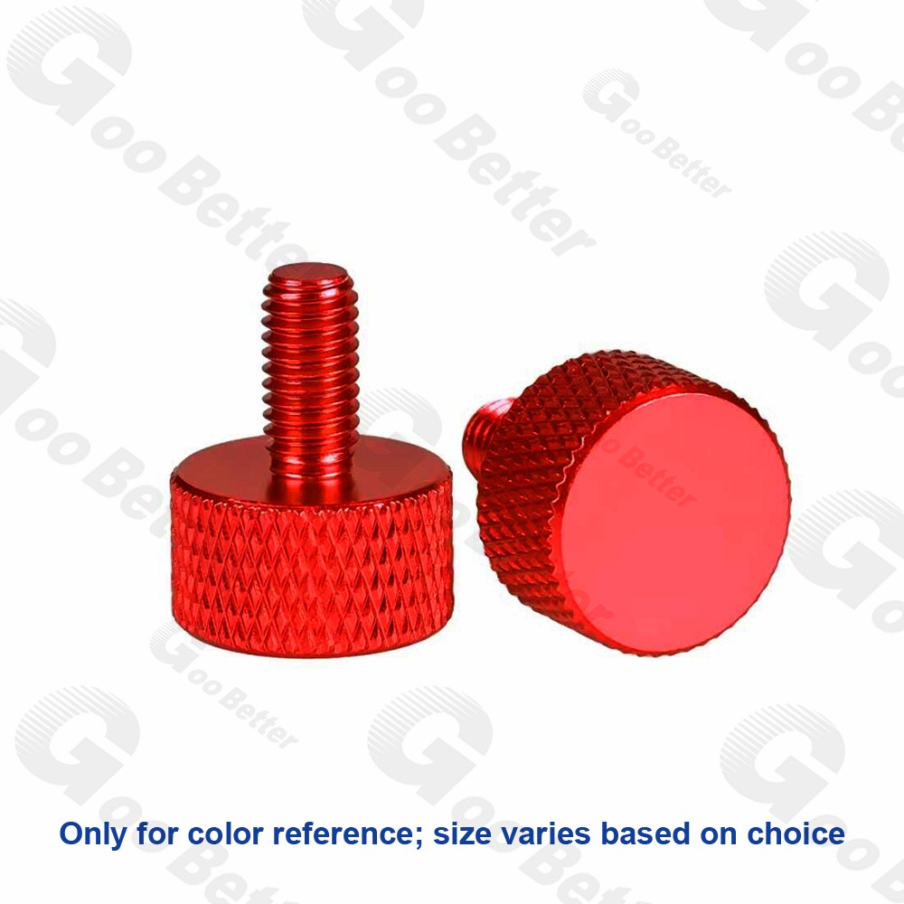 M3 x 4/5mm Aluminum Alloy Knurled Thumb Screw Flat Hand Tighten Grip Knob Bolts