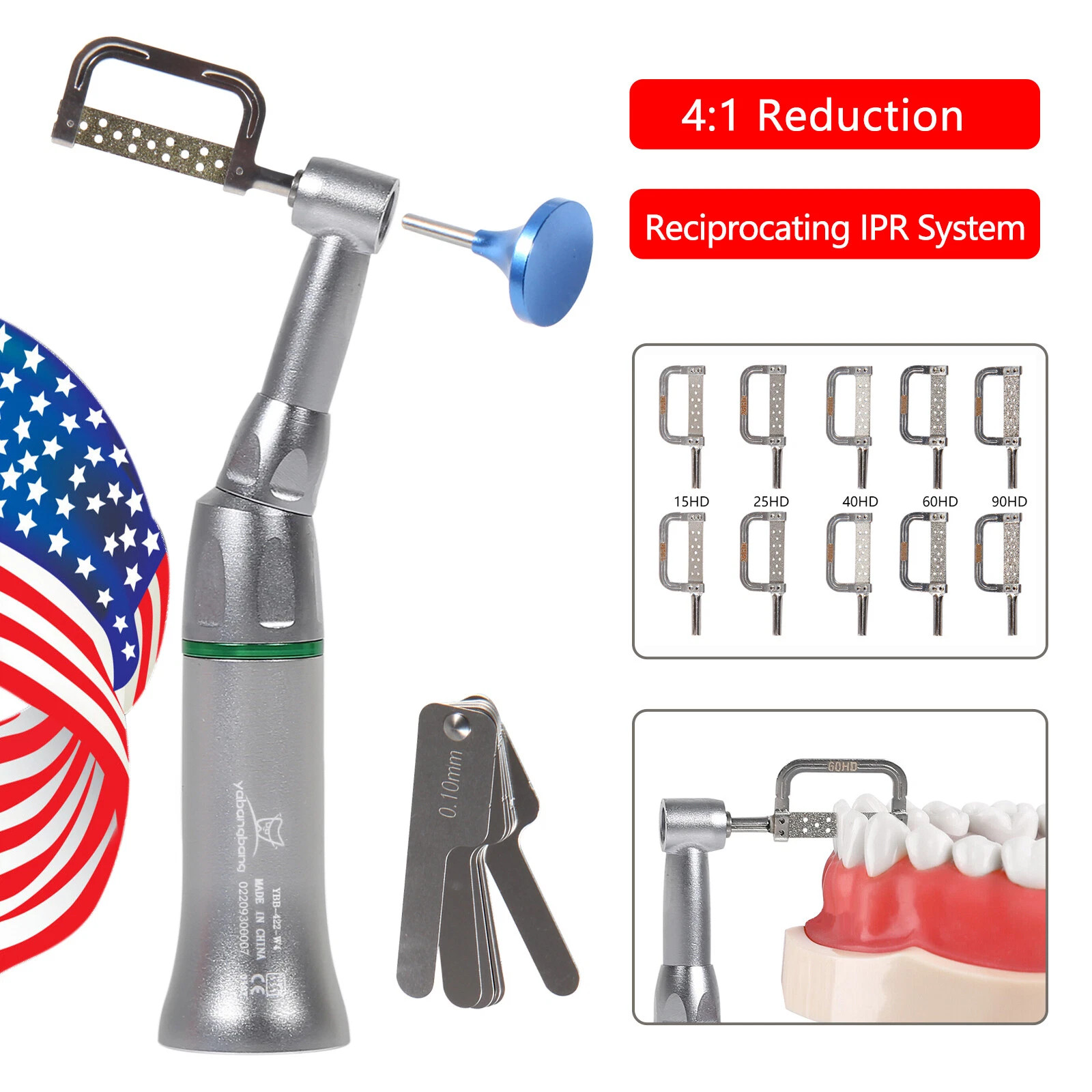 10:1 reduction 90º Reciprocating Rotate Contra Angle Endodontic Motor CICADA