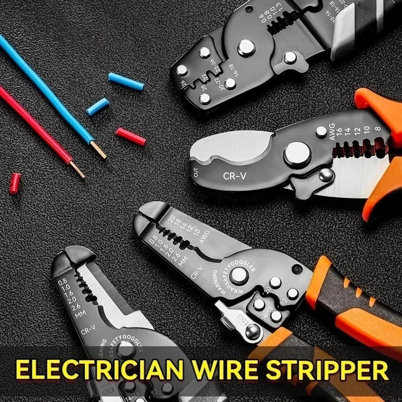 5-in-1 Wire Stripper & Crimping Pliers | Heavy Duty 10-20 AWG Electrical Cutter