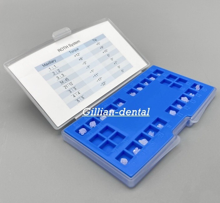 Dental Ortho Ceramic Brackets Braces Roth MBT 022/018 Slot 345 Hooks 20pcs/Pack