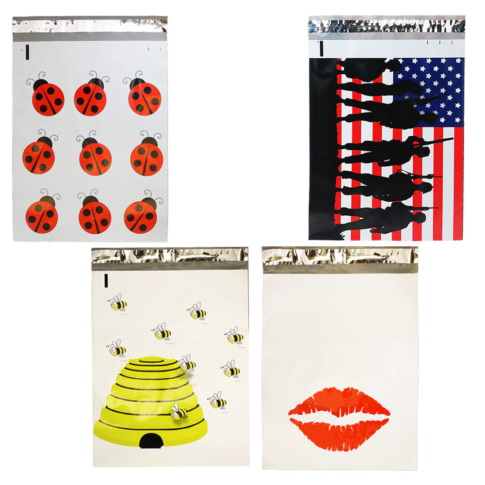10×13 Poly Mailers, Bees, Flag, Lips, Bugs,Quality Flat Shipping Envelopes Bags!