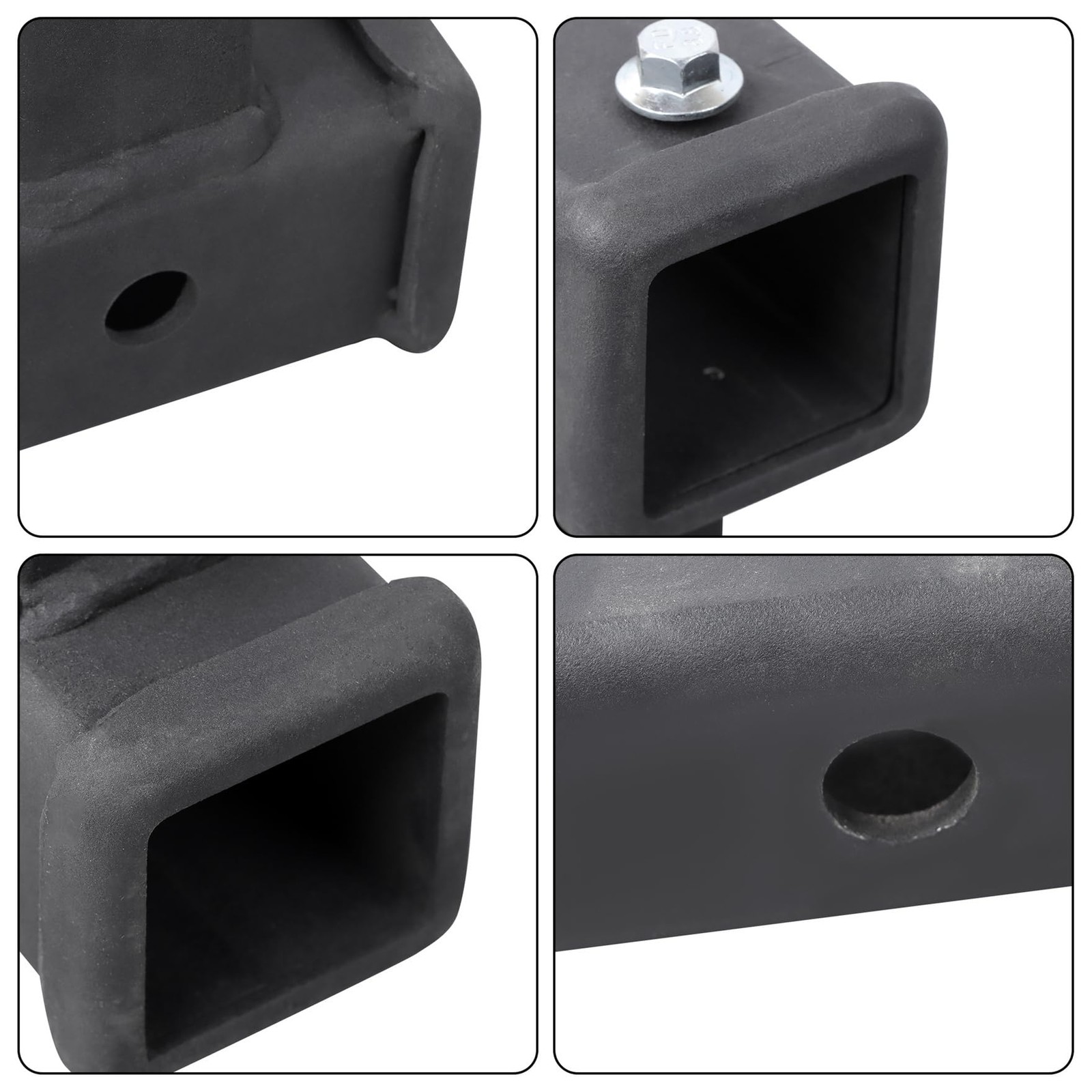 5000LB Steel Trailer Hitch Receiver Rise Drop Adapter 6.5in 2in Solid Shank