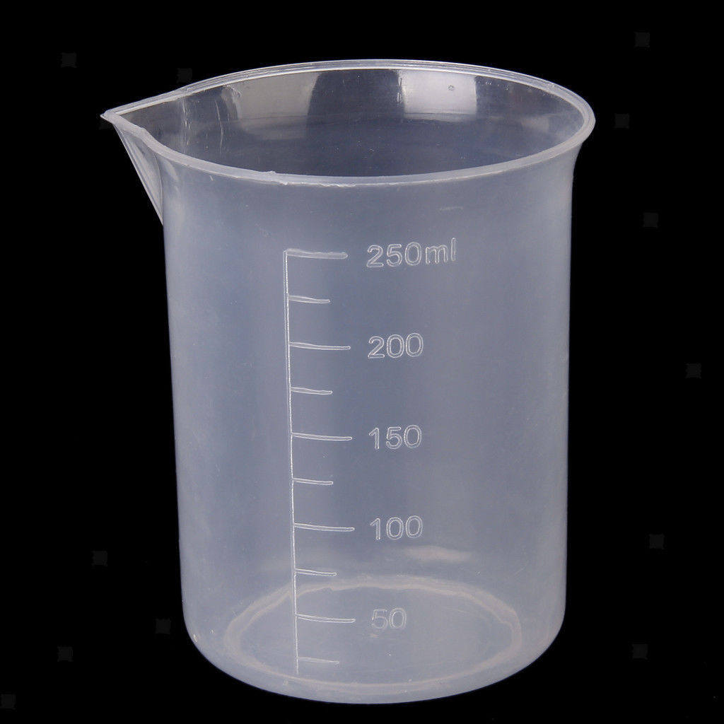 50/100/150/250/500ml Small plastic graduated measuring beaker/cup/container