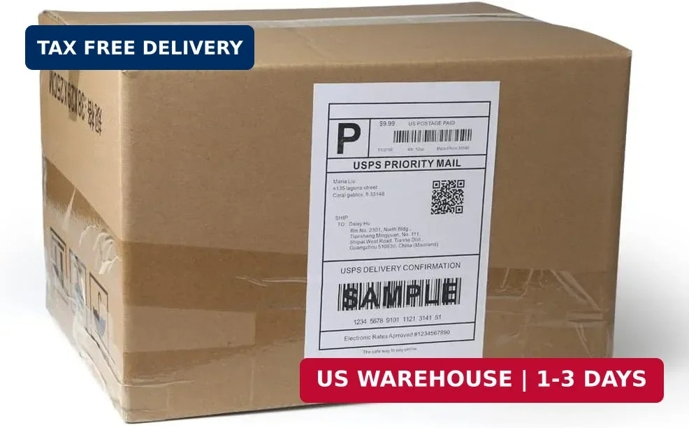 [100 Sheets; 200 Labels] Half Sheet Self Adhesive Shipping Label for Laser & Ink